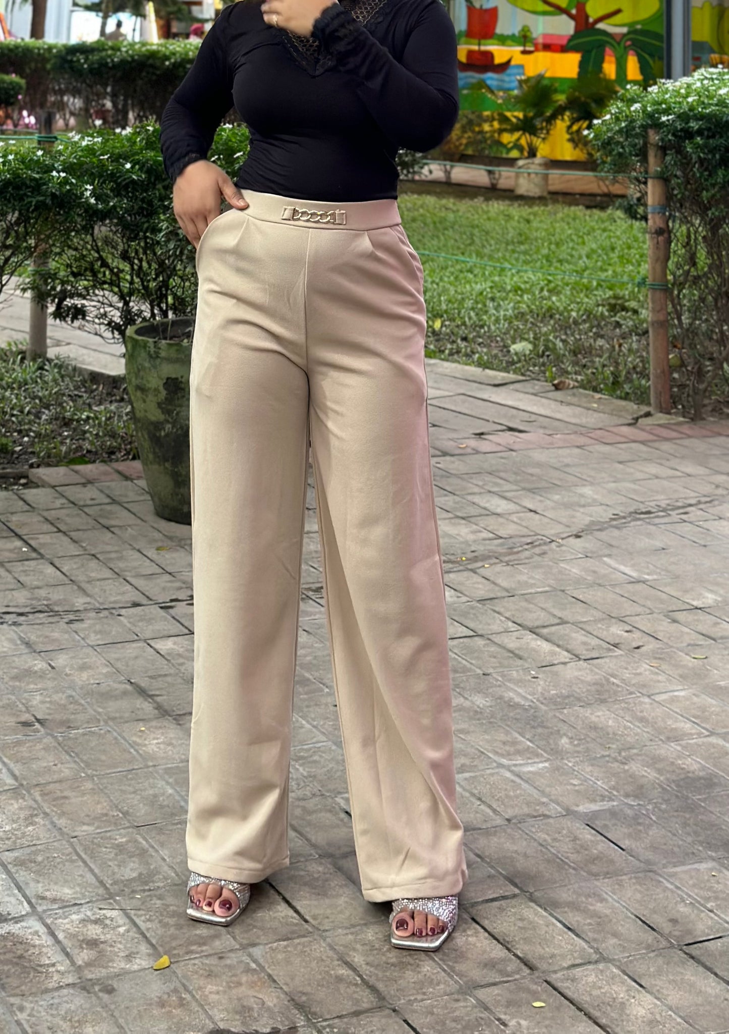 Bokless Straight cut Formal Pant || Ladies Formal Pant || Beige