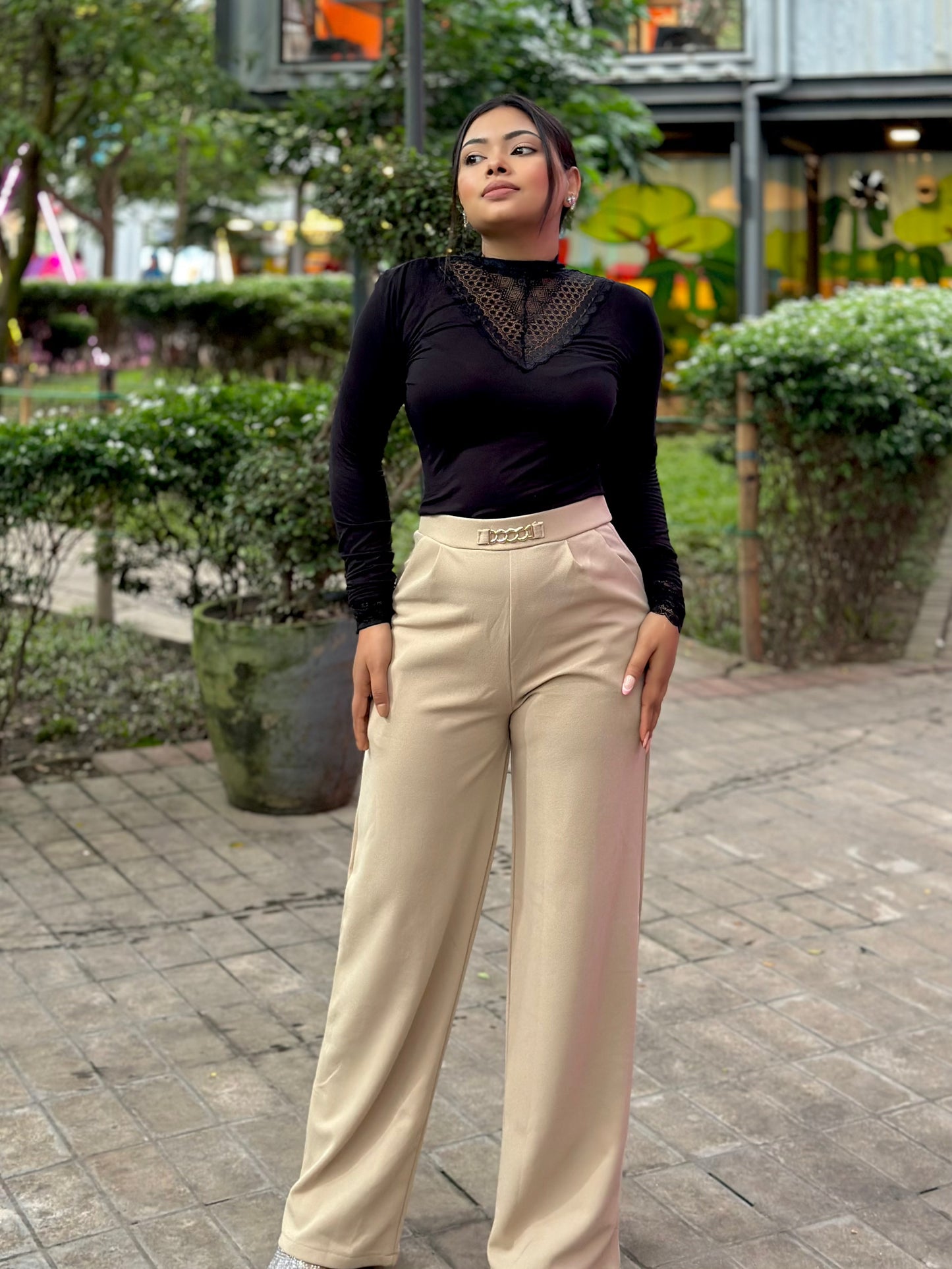 Bokless Straight cut Formal Pant || Ladies Formal Pant || Beige