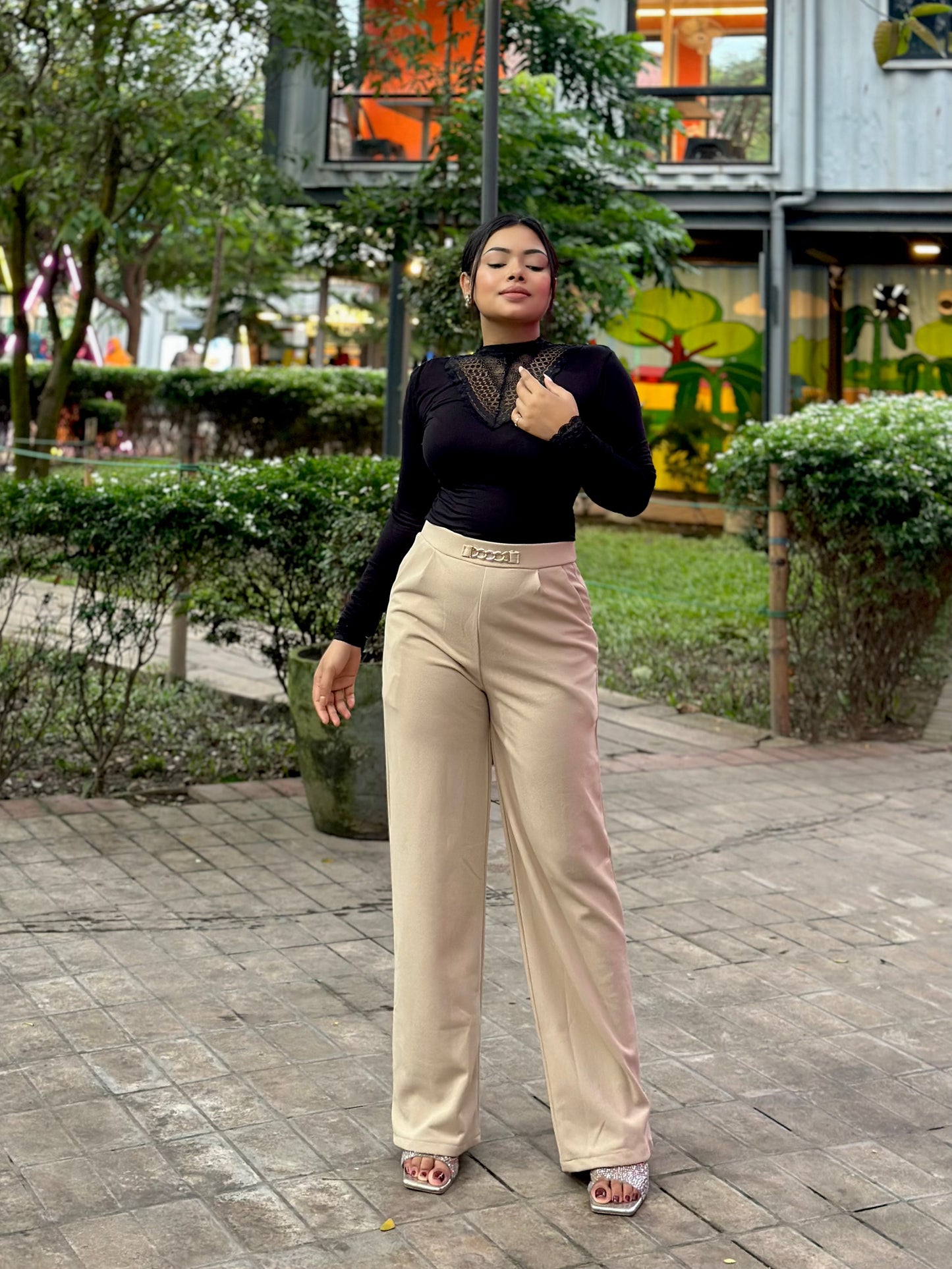 Bokless Straight cut Formal Pant || Ladies Formal Pant || Beige