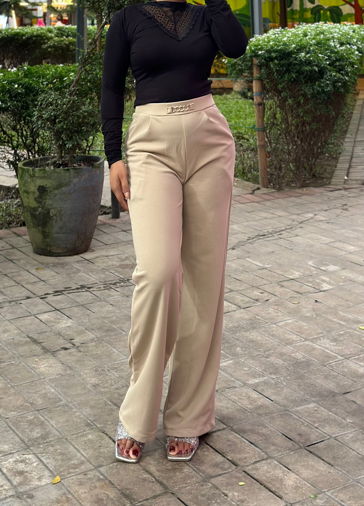 Bokless Straight cut Formal Pant || Ladies Formal Pant || Beige