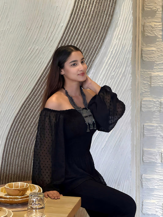 Short Smokey Tops || Black Short Top || Ladies Short Tops