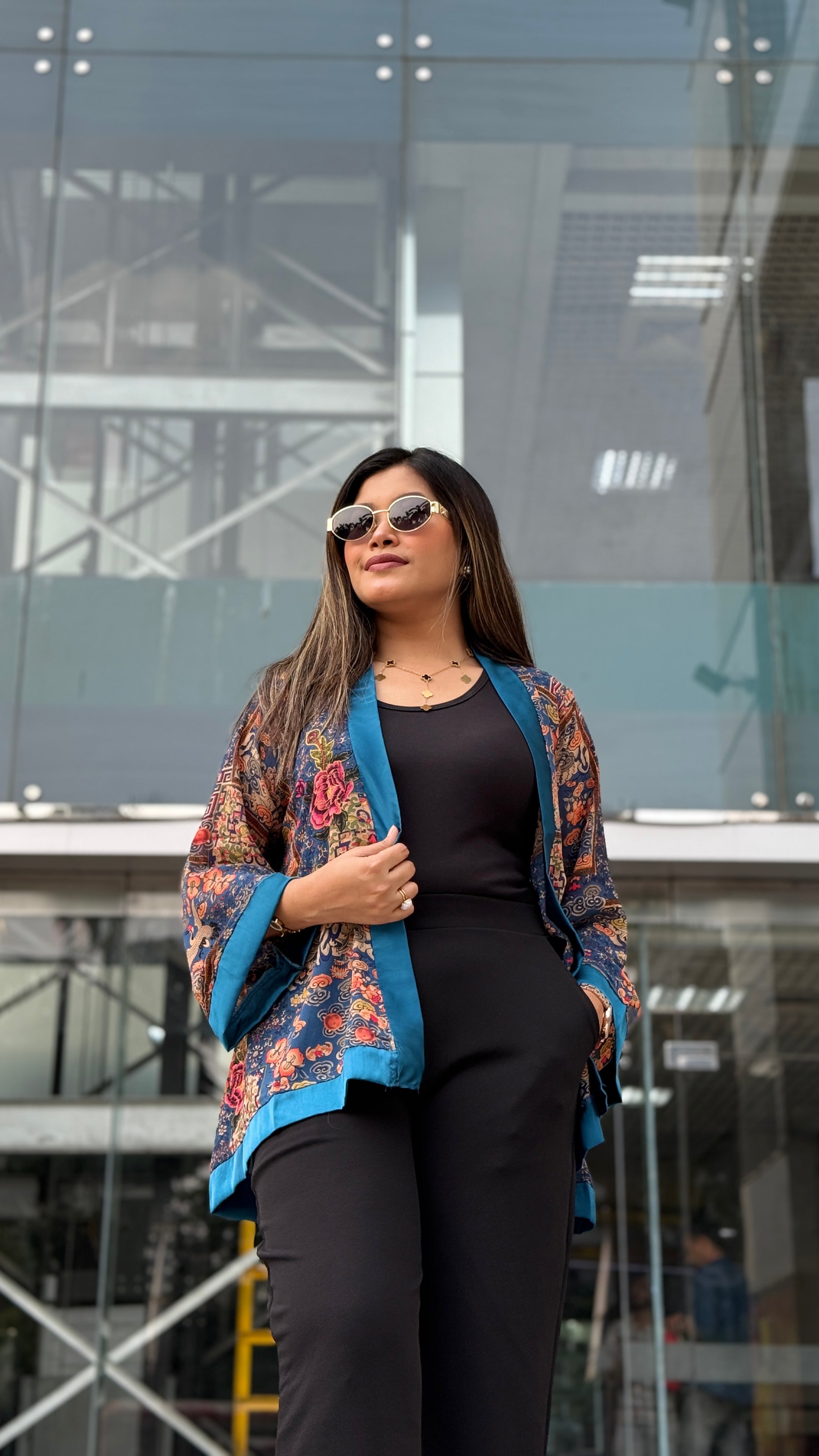 Short Kimono || Summer Wrap || Short Shrug || Royal Blue