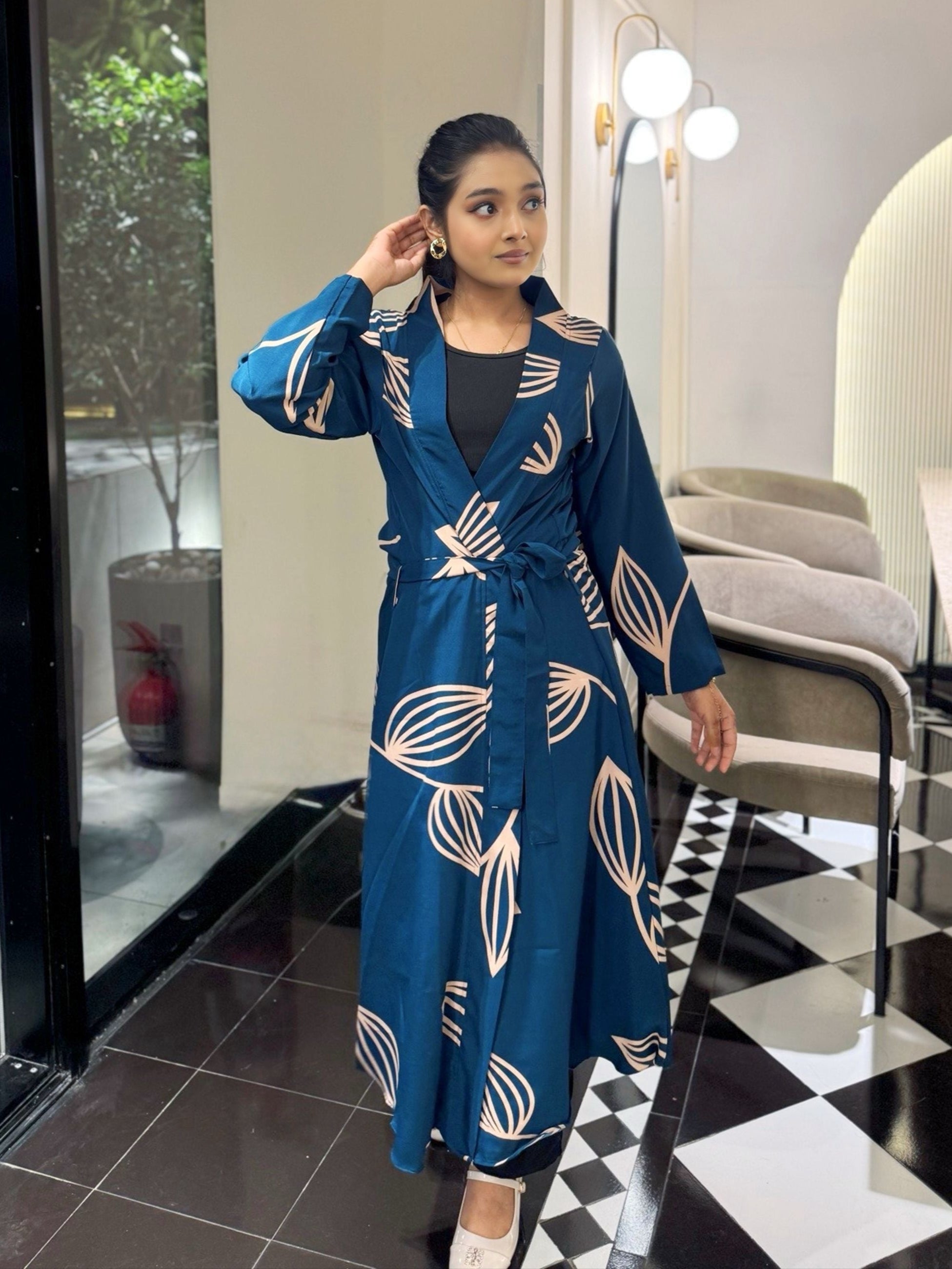 Shrug || Long Shrug || Long Koti || Sea Green