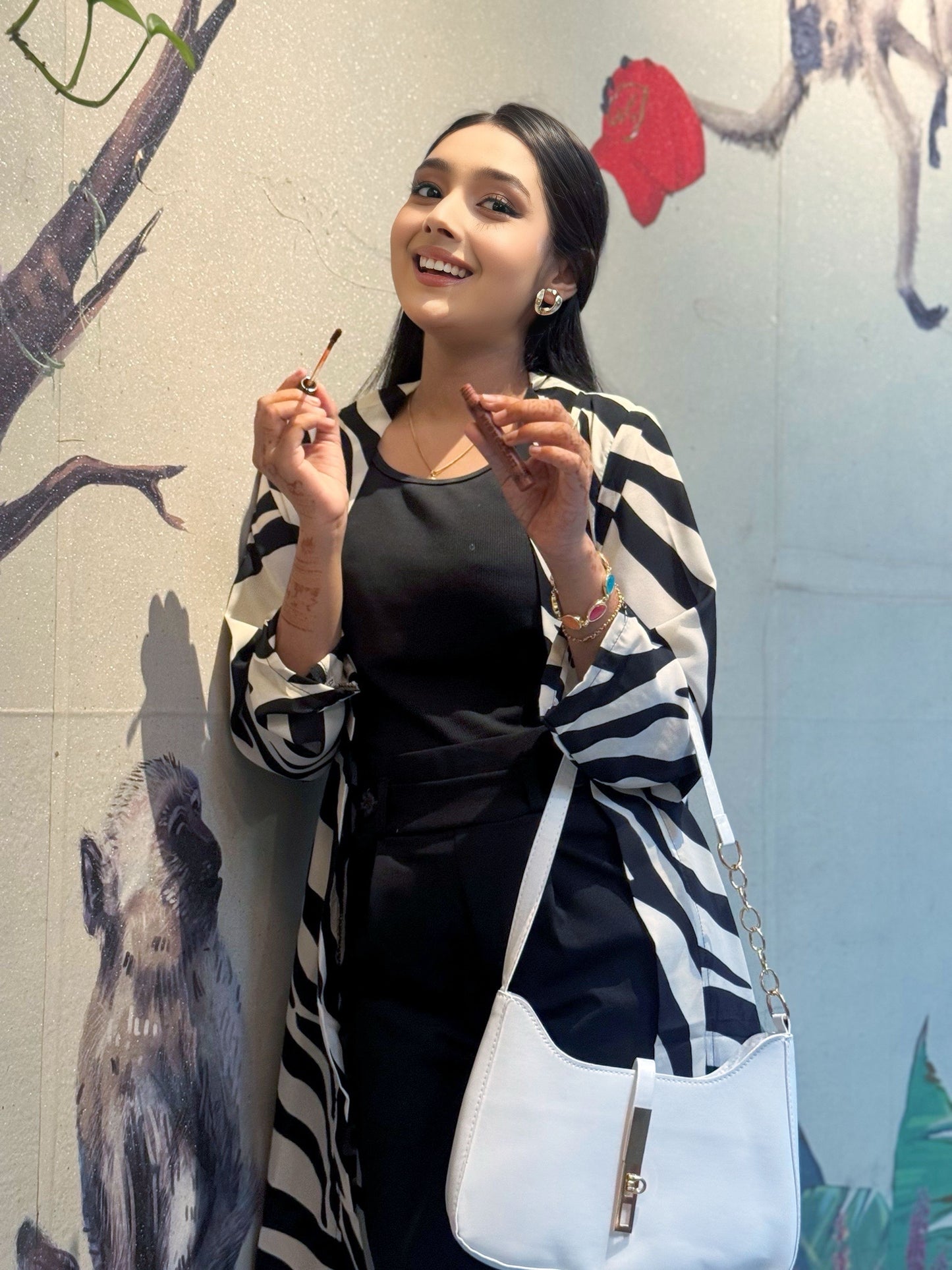 Ladies Long Shrug – Trendy Outerwear for Women || Zebra Print