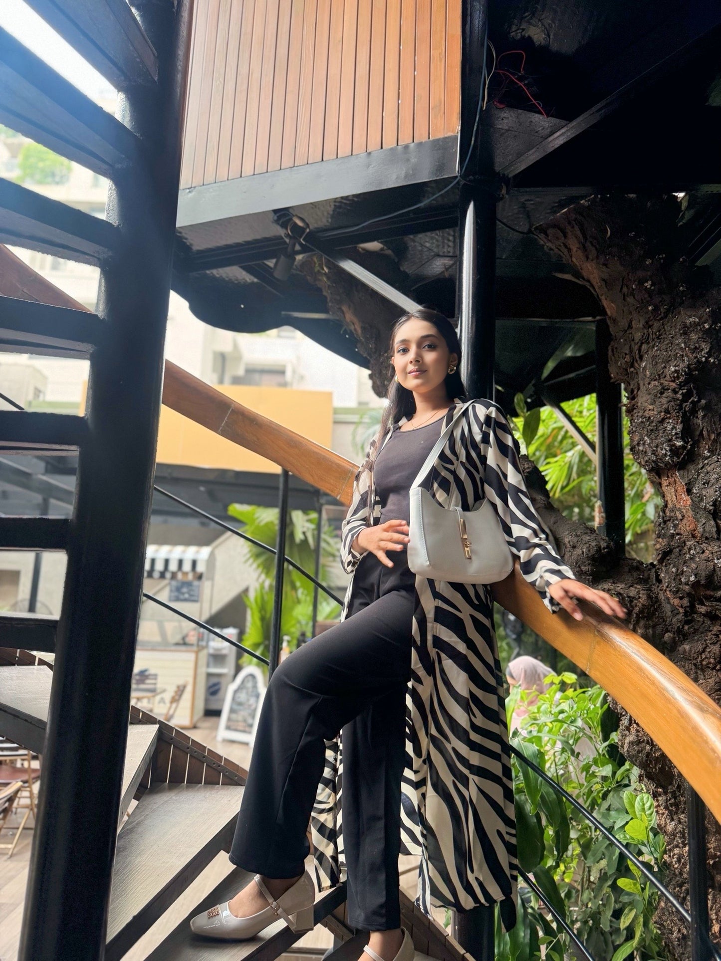 Ladies Long Shrug – Trendy Outerwear for Women || Zebra Print