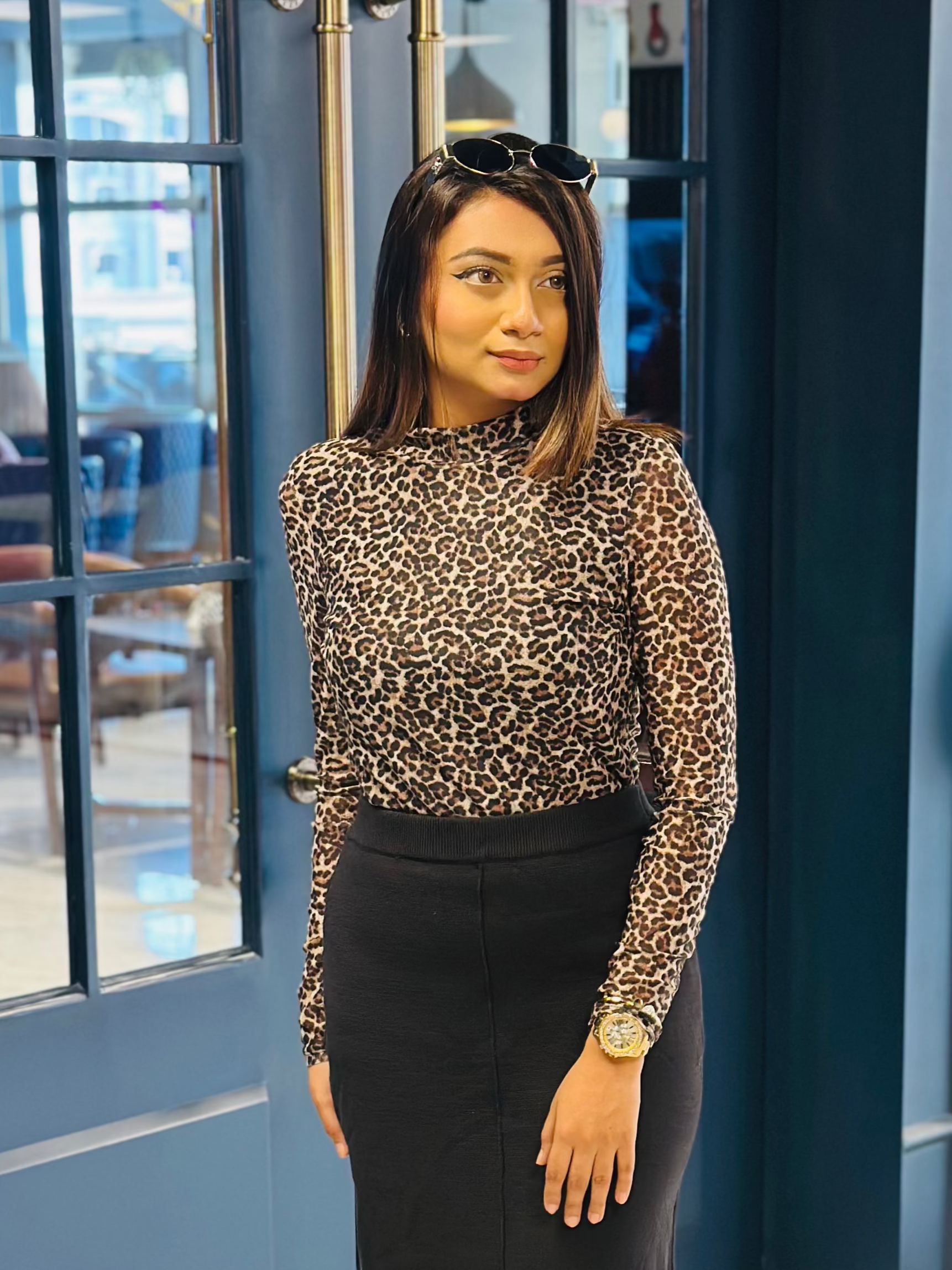 Mesh Top || Cheetah Print Mesh Top || Cheetah