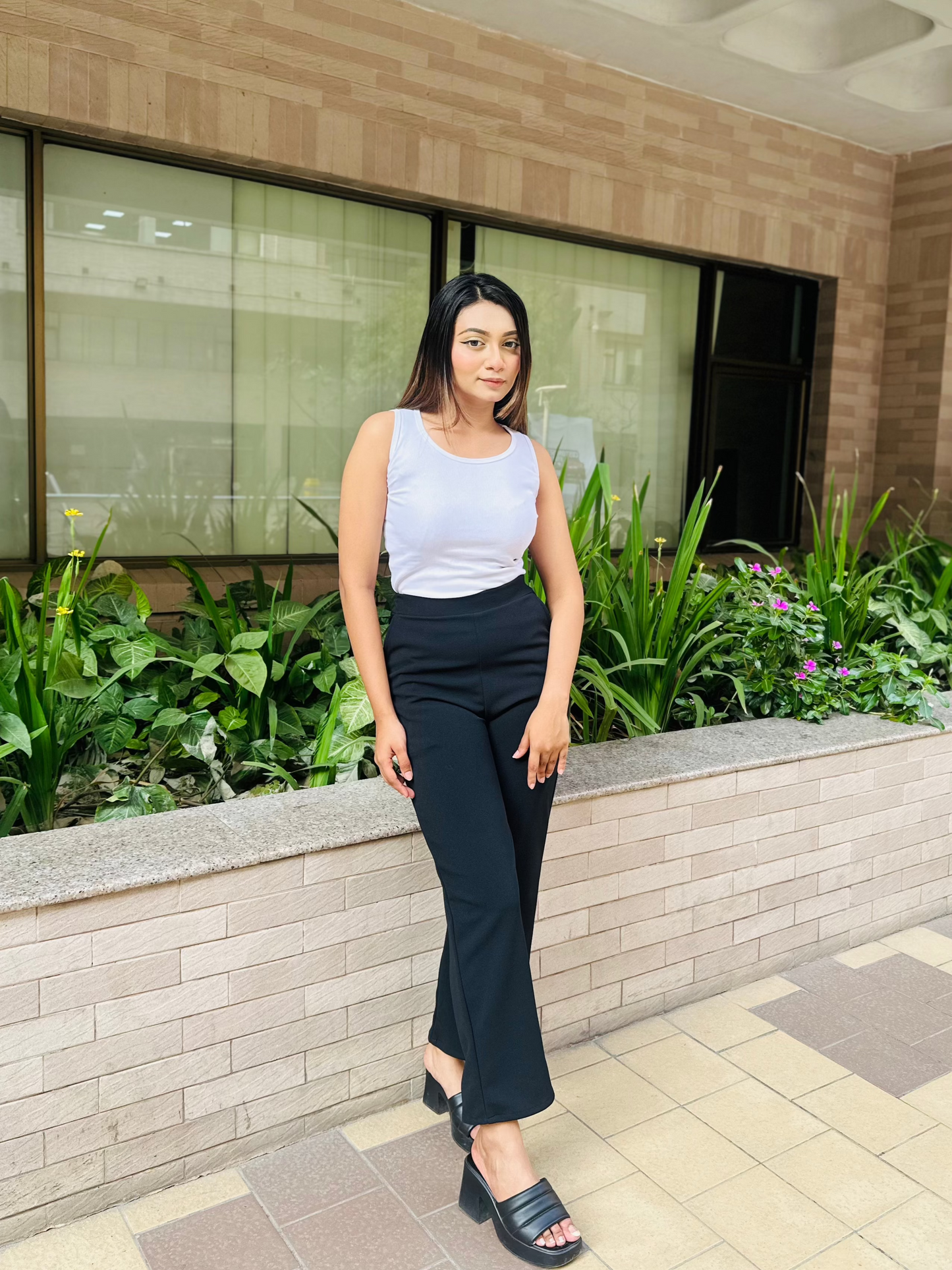 Straight Cut Formal Pant || Ladies Pant || Black