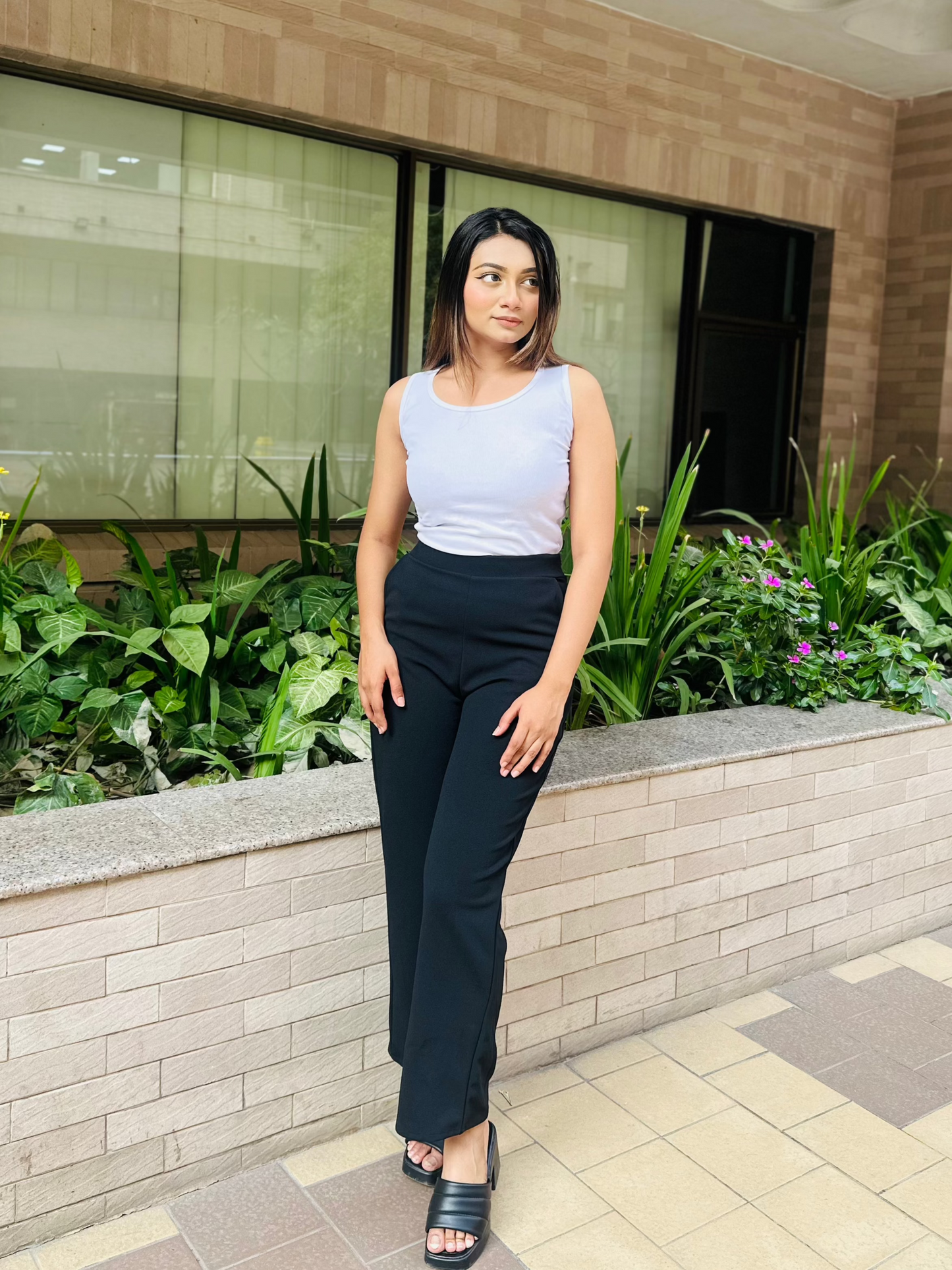 Straight Cut Formal Pant || Ladies Pant || Black