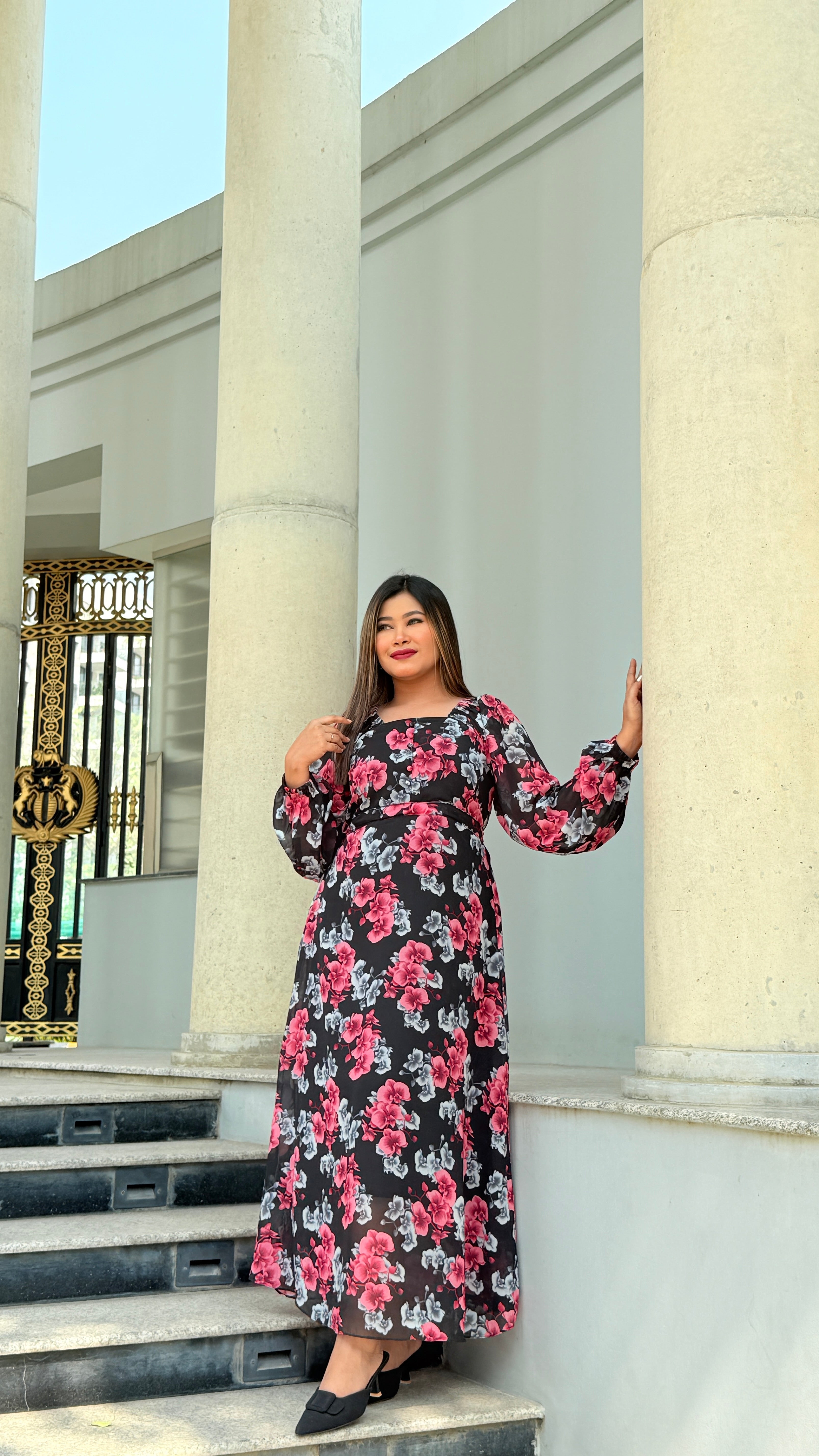 Ocean Gown || Long Beach Gown || Tour Gown || Black