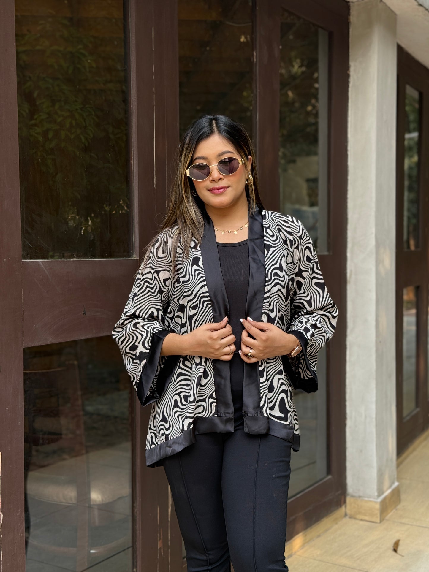 Short Kimono || Summer Wrap || Short Shrug || Zebra