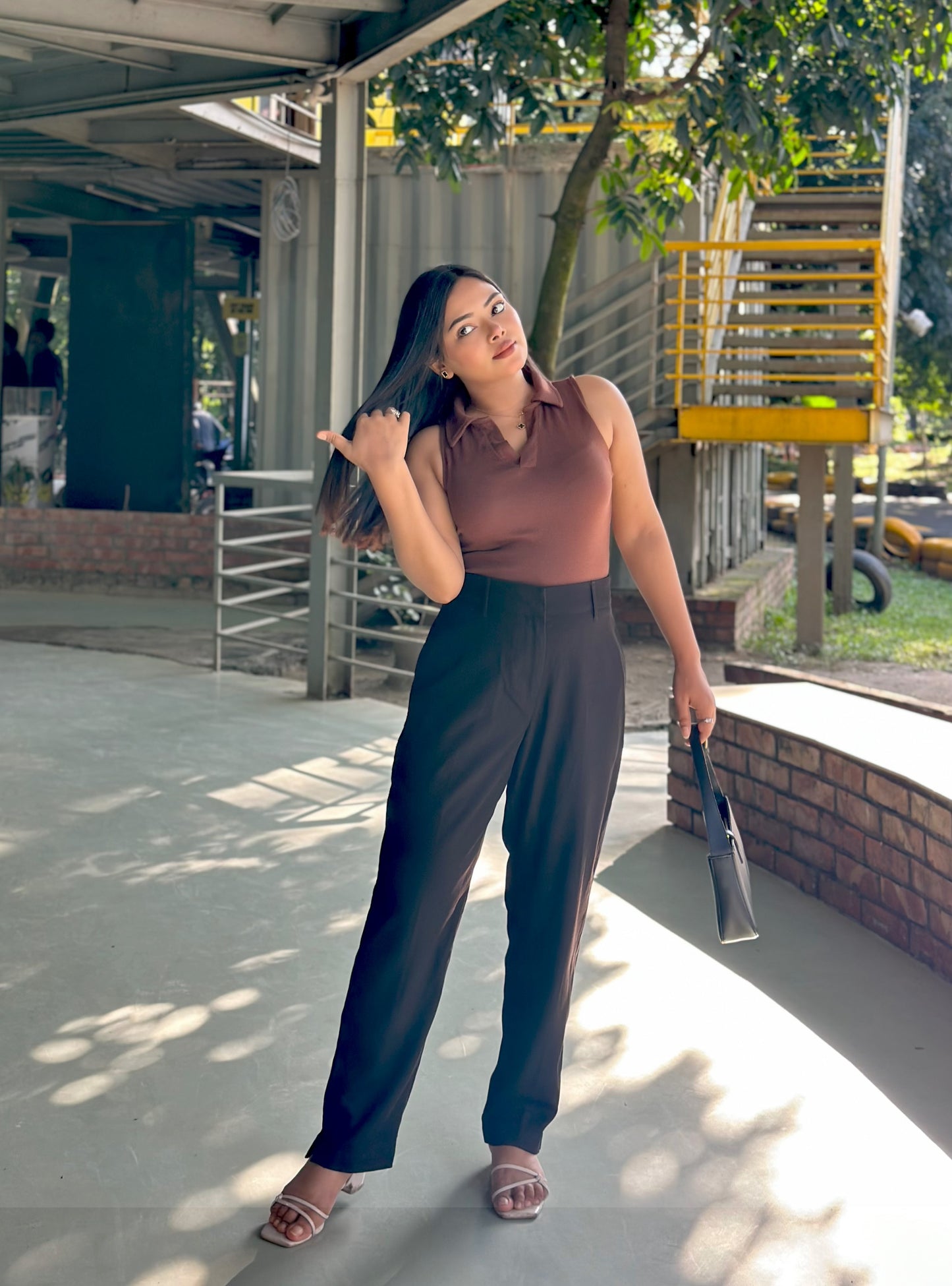Premium Formal Semi Fit Pant || ( Black )