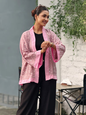 Buy Blush Dot Kimono Online Bangladesh – TrendyBuzz