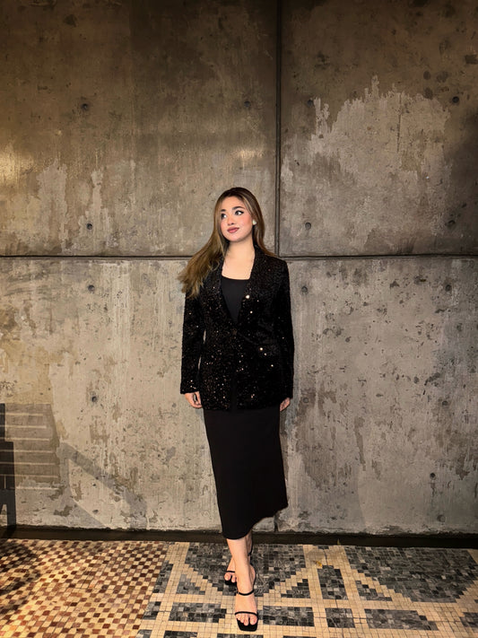 Ladies Party Blazer || Fashionable Party Blazer || Women Sequin Party Blazer