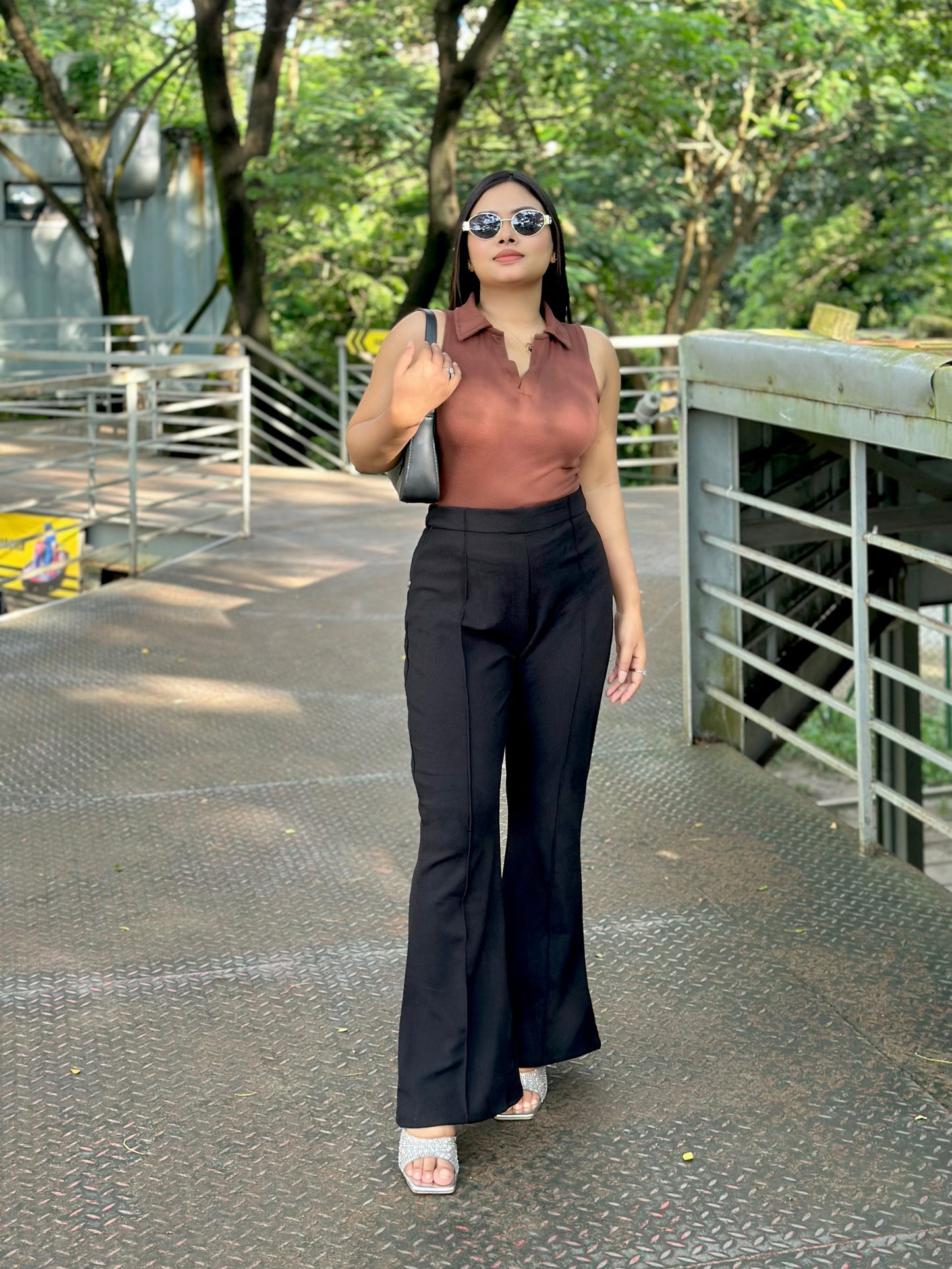 Flare Pants || Ladies Pant || Black
