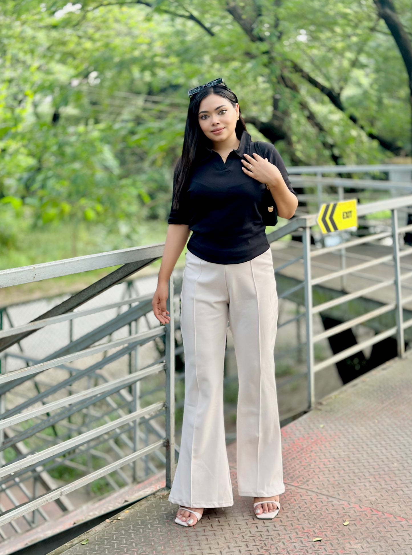 Women's Flared Pants || Ladies Flare Pant || Off-White