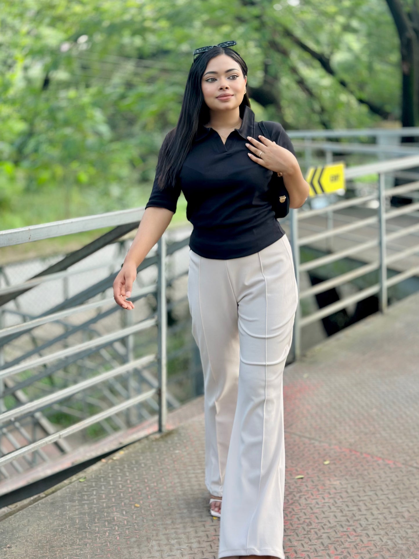 Women's Flared Pants || Ladies Flare Pant || Off-White
