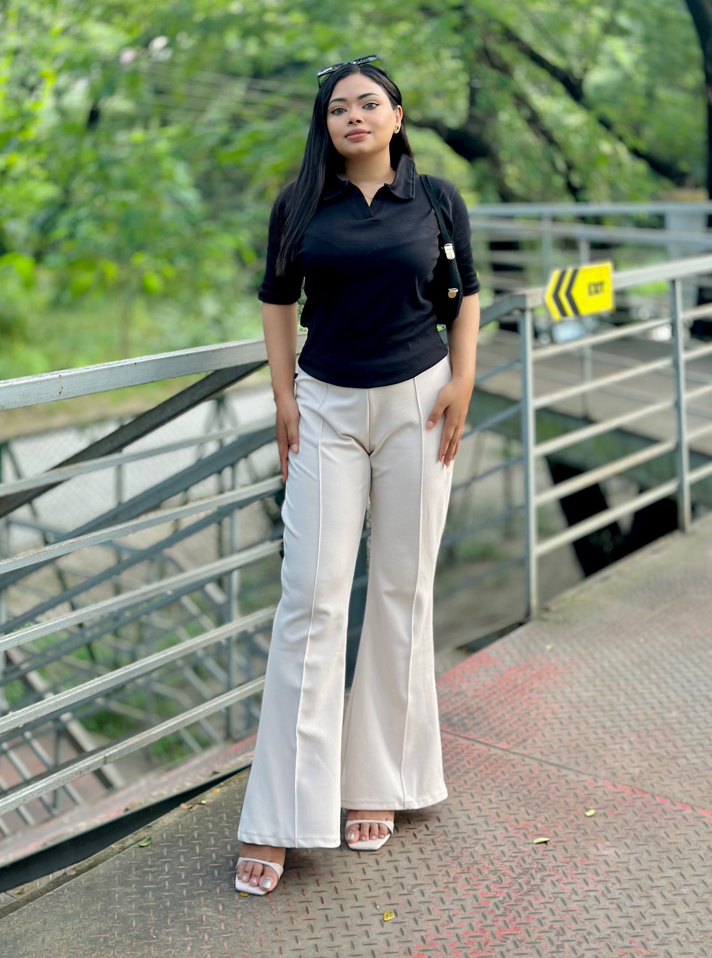 Women's Flared Pants || Ladies Flare Pant || Off-White