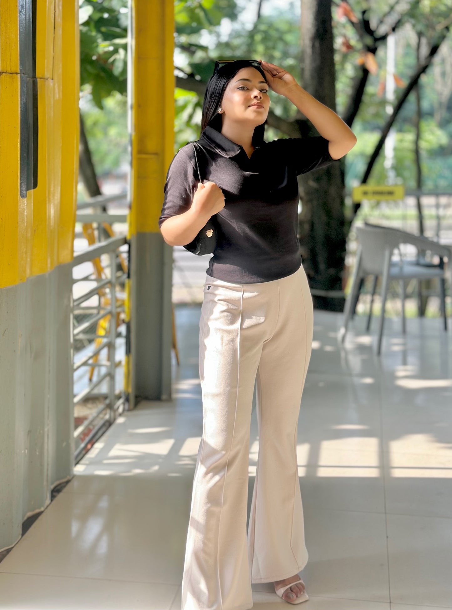 Women's Flared Pants || Ladies Flare Pant || Off-White