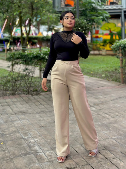 Bokless Straight cut Formal Pant || Ladies Formal Pant || Beige