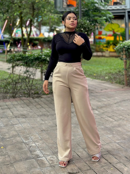 Bokless Straight cut Formal Pant || Ladies Formal Pant || Beige