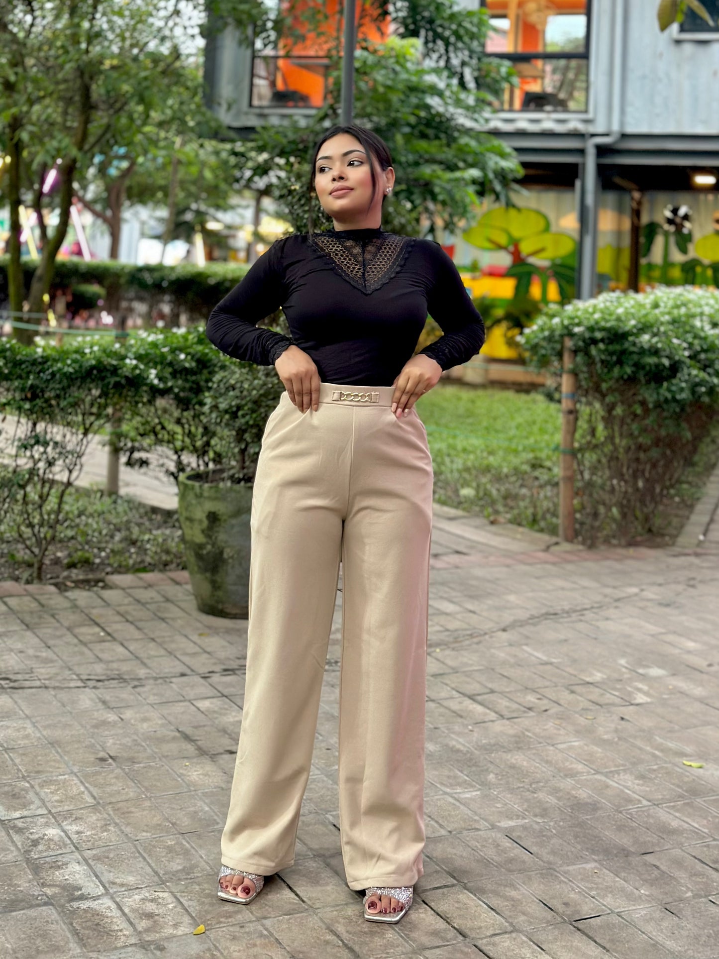 Bokless Straight cut Formal Pant || Ladies Formal Pant || Beige