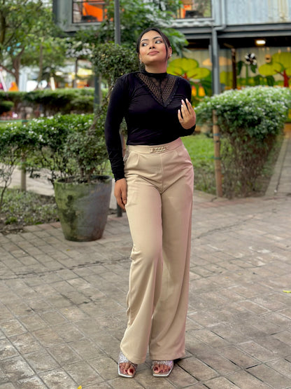 Bokless Straight cut Formal Pant || Ladies Formal Pant || Beige