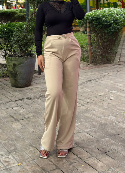 Bokless Straight cut Formal Pant || Ladies Formal Pant || Beige