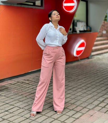 Bokless Straight cut Formal Pant || Ladies Formal Pant || Pink