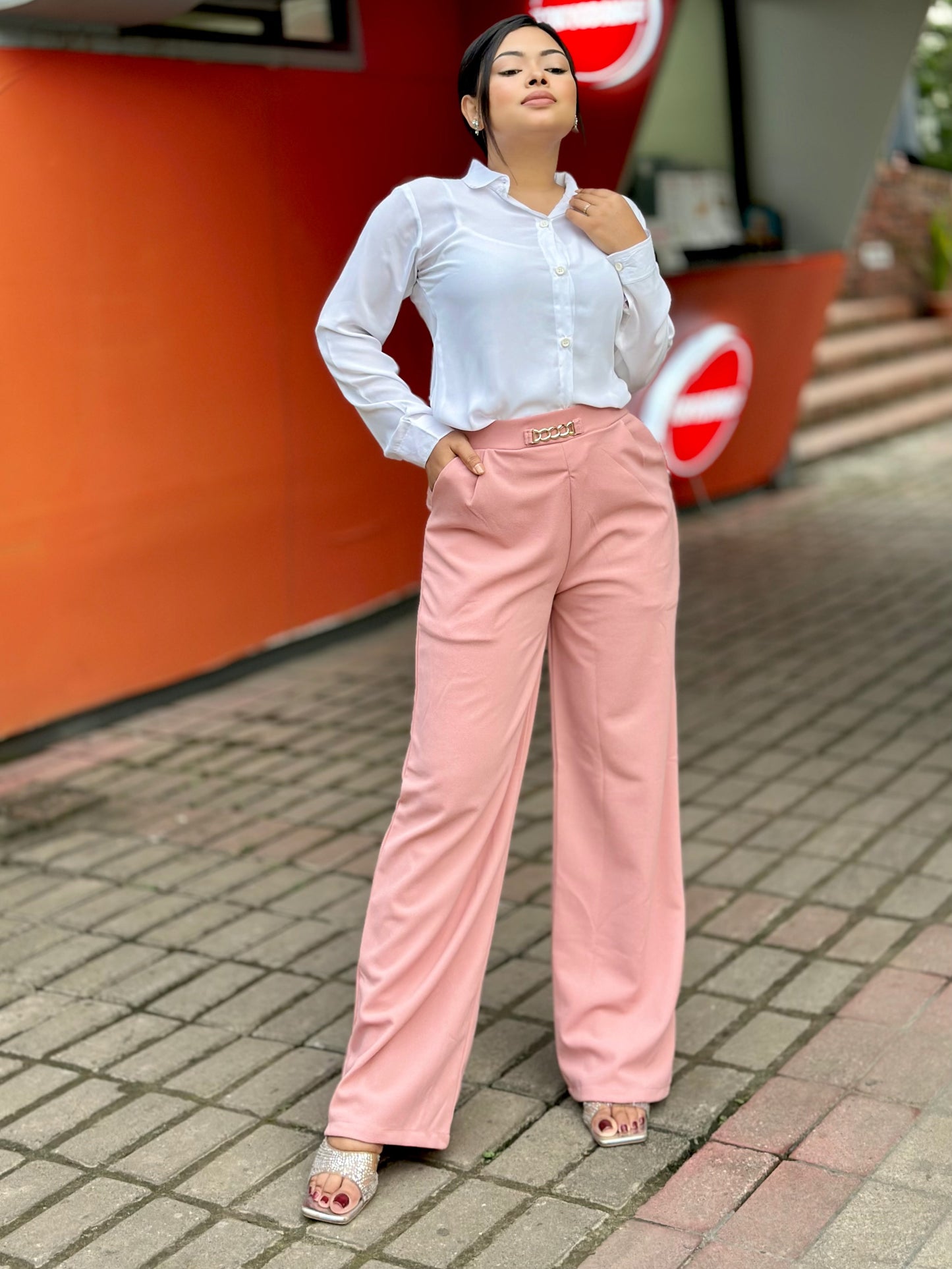 Bokless Straight cut Formal Pant || Ladies Formal Pant || Pink