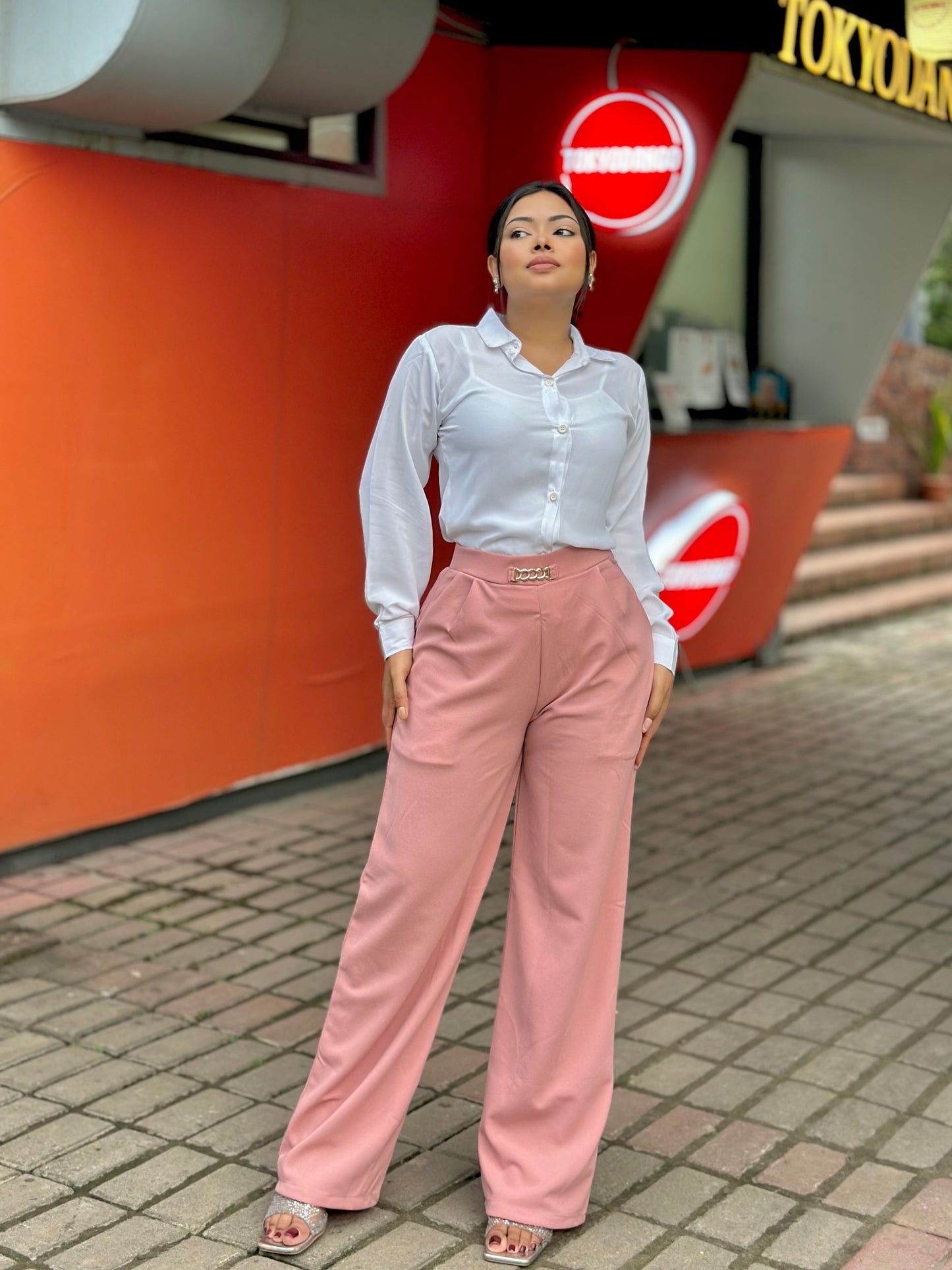 Bokless Straight cut Formal Pant || Ladies Formal Pant || Pink
