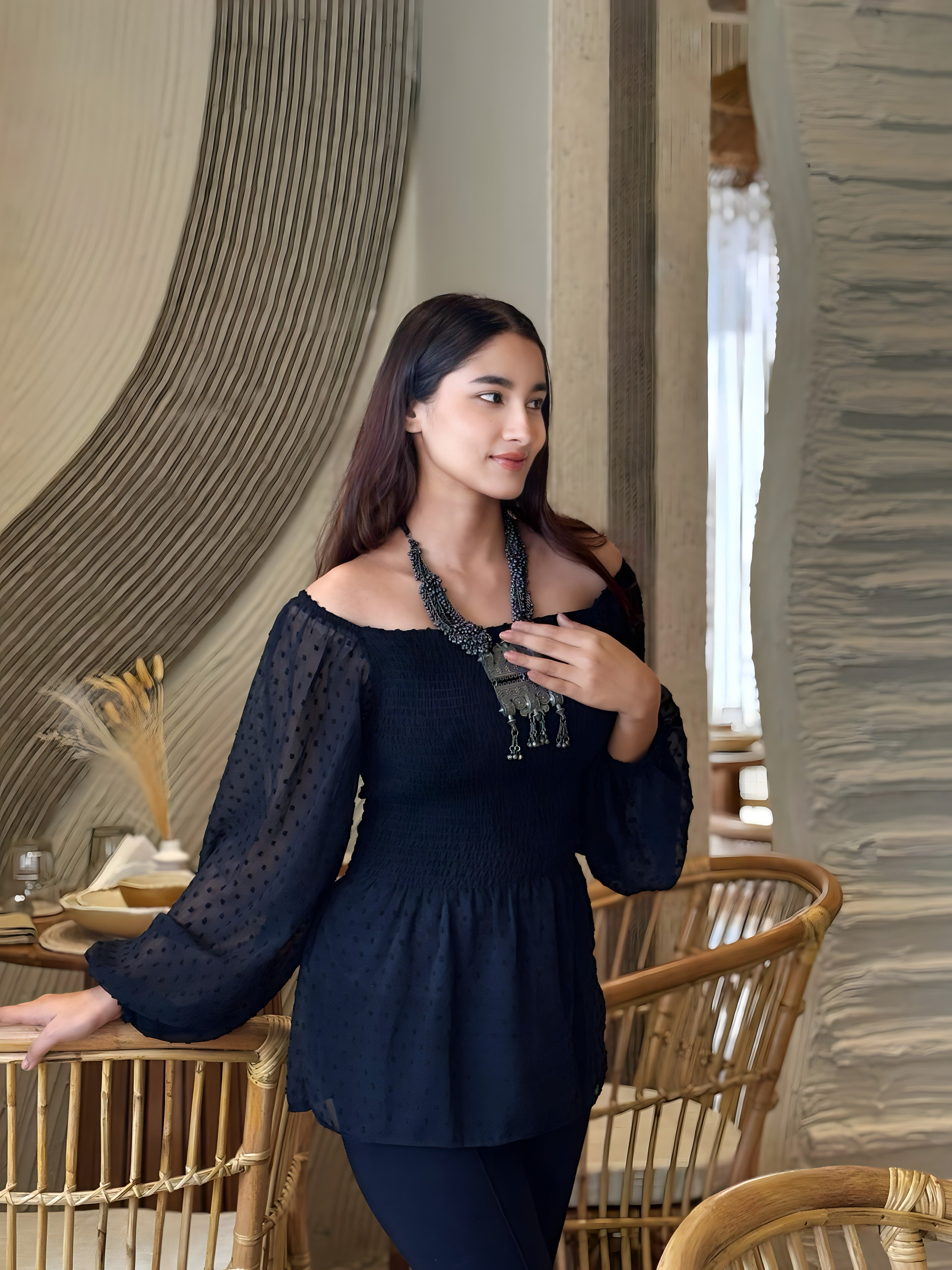 Short Smokey Tops || Black Short Top || Ladies Short Tops