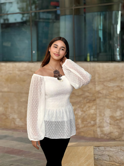 Short Smokey Tops || White Short Top || Ladies Short Tops