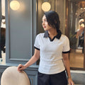 Contrast Polo T-Shirt || White