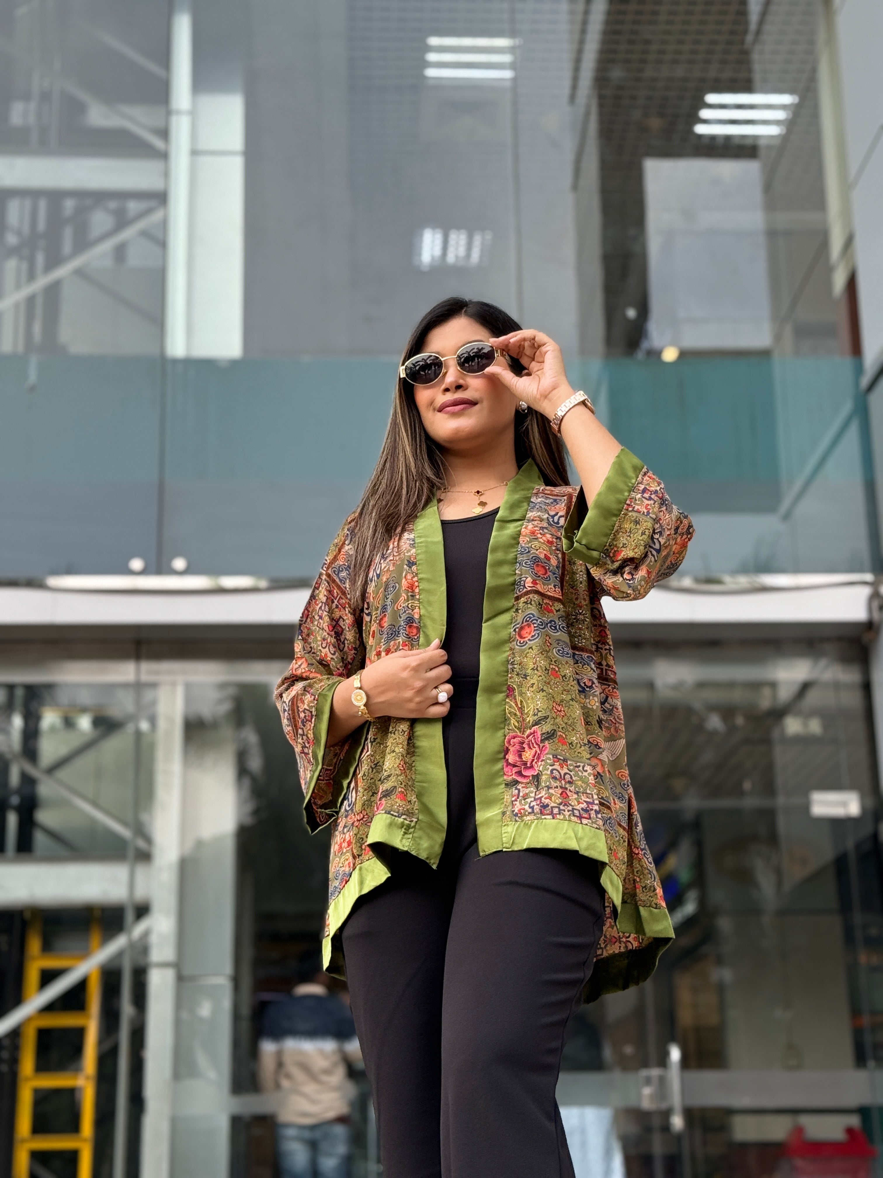 Short Kimono || Summer Wrap ||  Short Shrug || Parrot