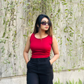 Tank Top || Sleeveless Crop Top || Red Maroon