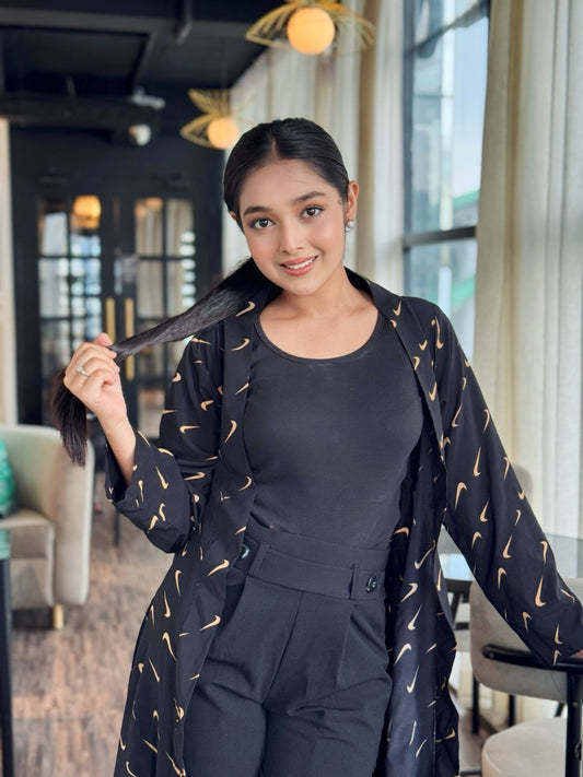 Shrug || Long Shrug ||  Long Koti || Black Nike