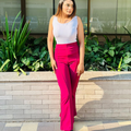 Flared Pants for Women || Ladies Pant || Magenta