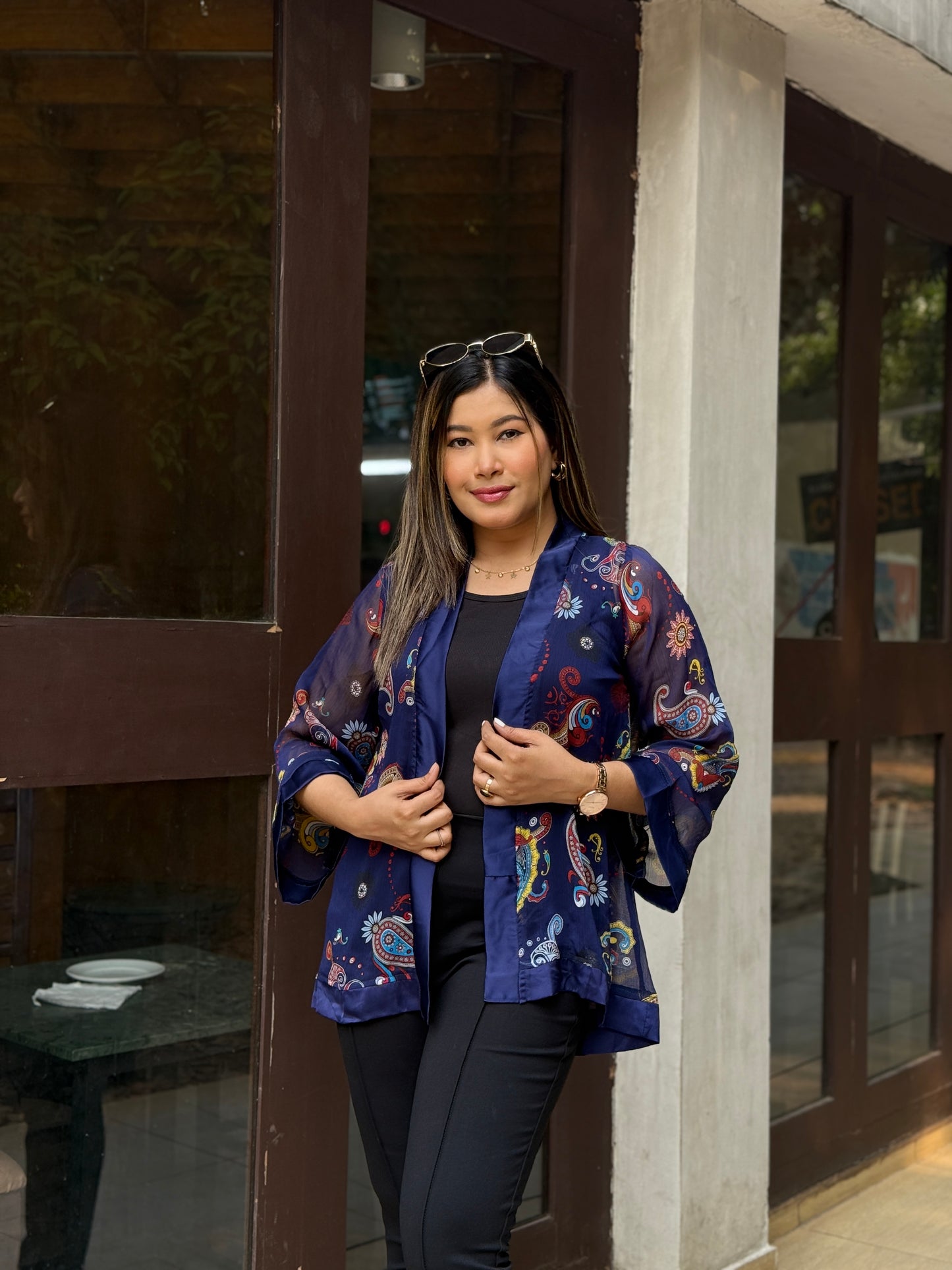 Short Kimono || Summer Wrap ||  Short Shrug || Blue