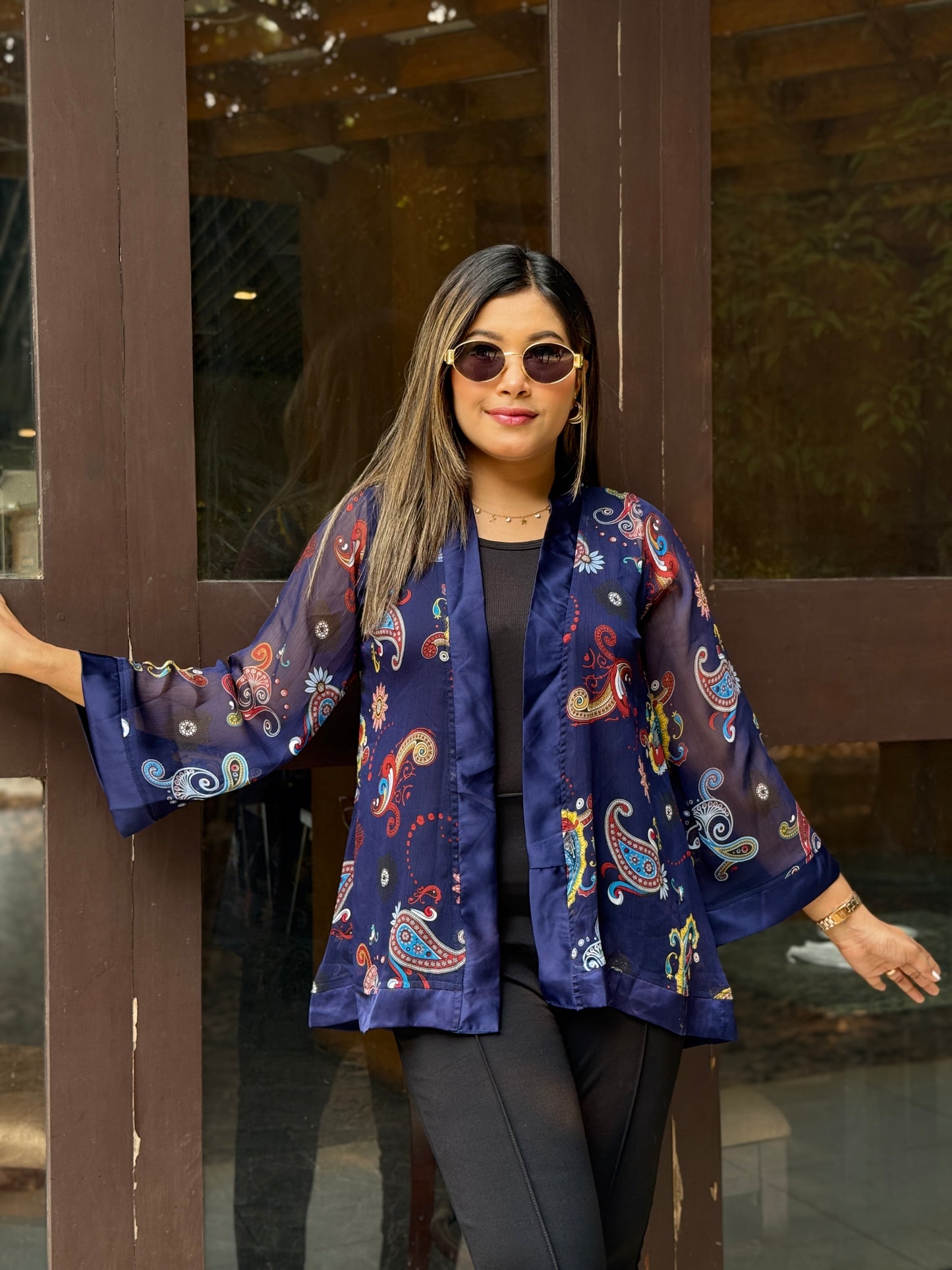 Short Kimono || Summer Wrap ||  Short Shrug || Blue