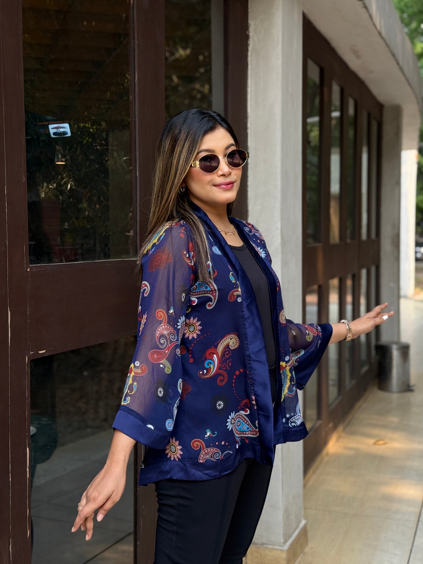 Short Kimono || Summer Wrap ||  Short Shrug || Blue