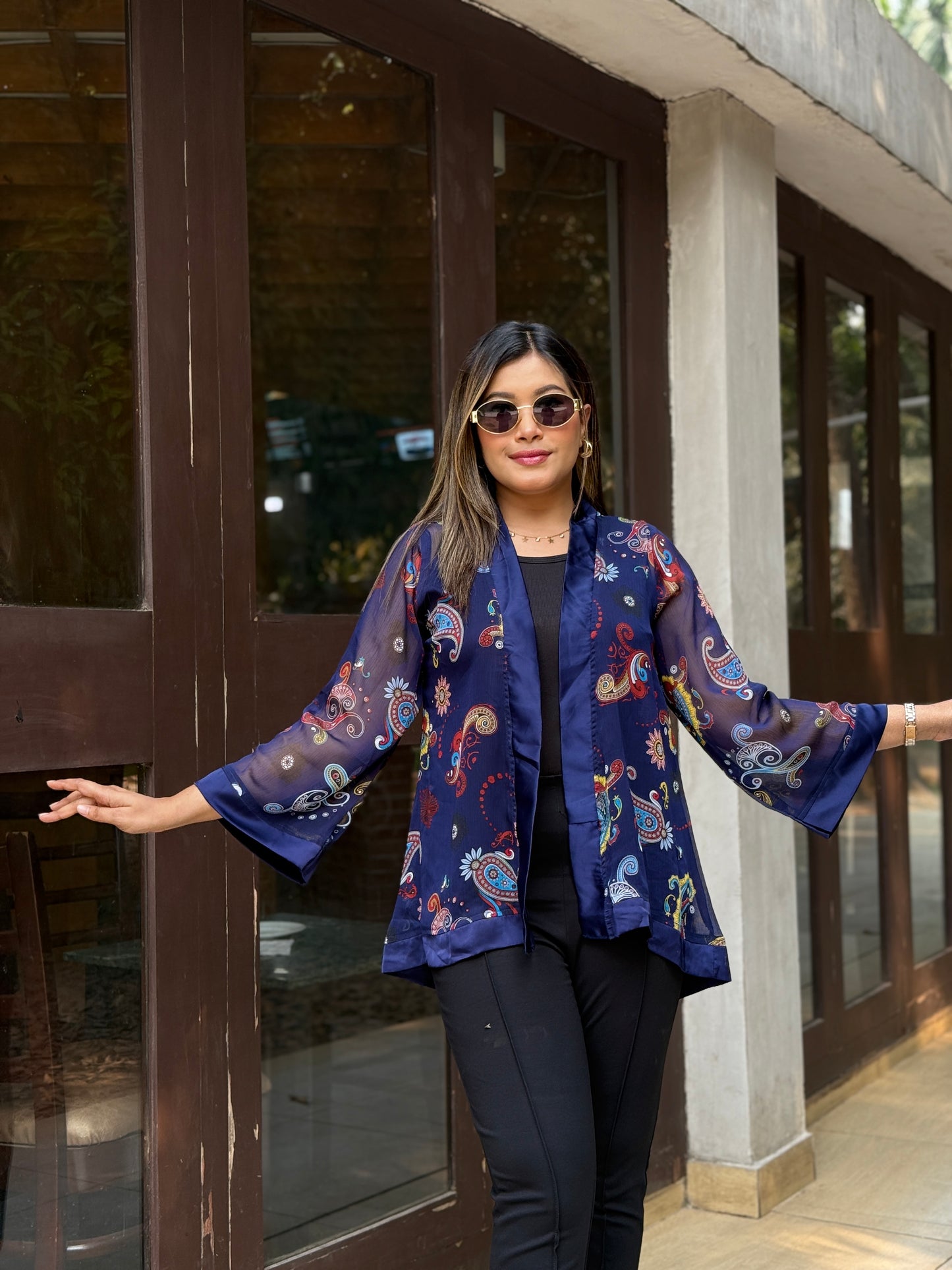 Short Kimono || Summer Wrap ||  Short Shrug || Blue