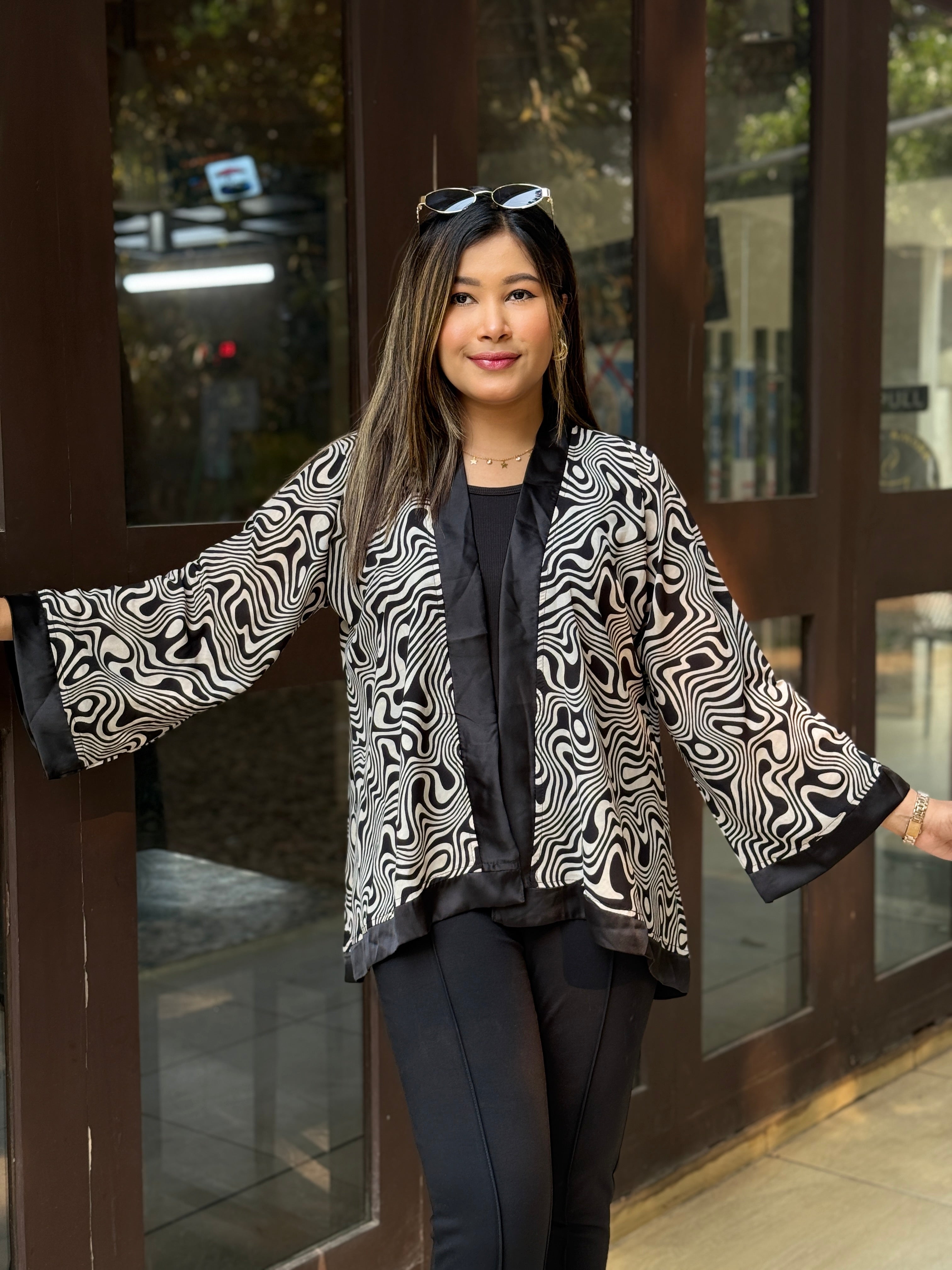 Short Kimono || Summer Wrap ||  Short Shrug || Zebra