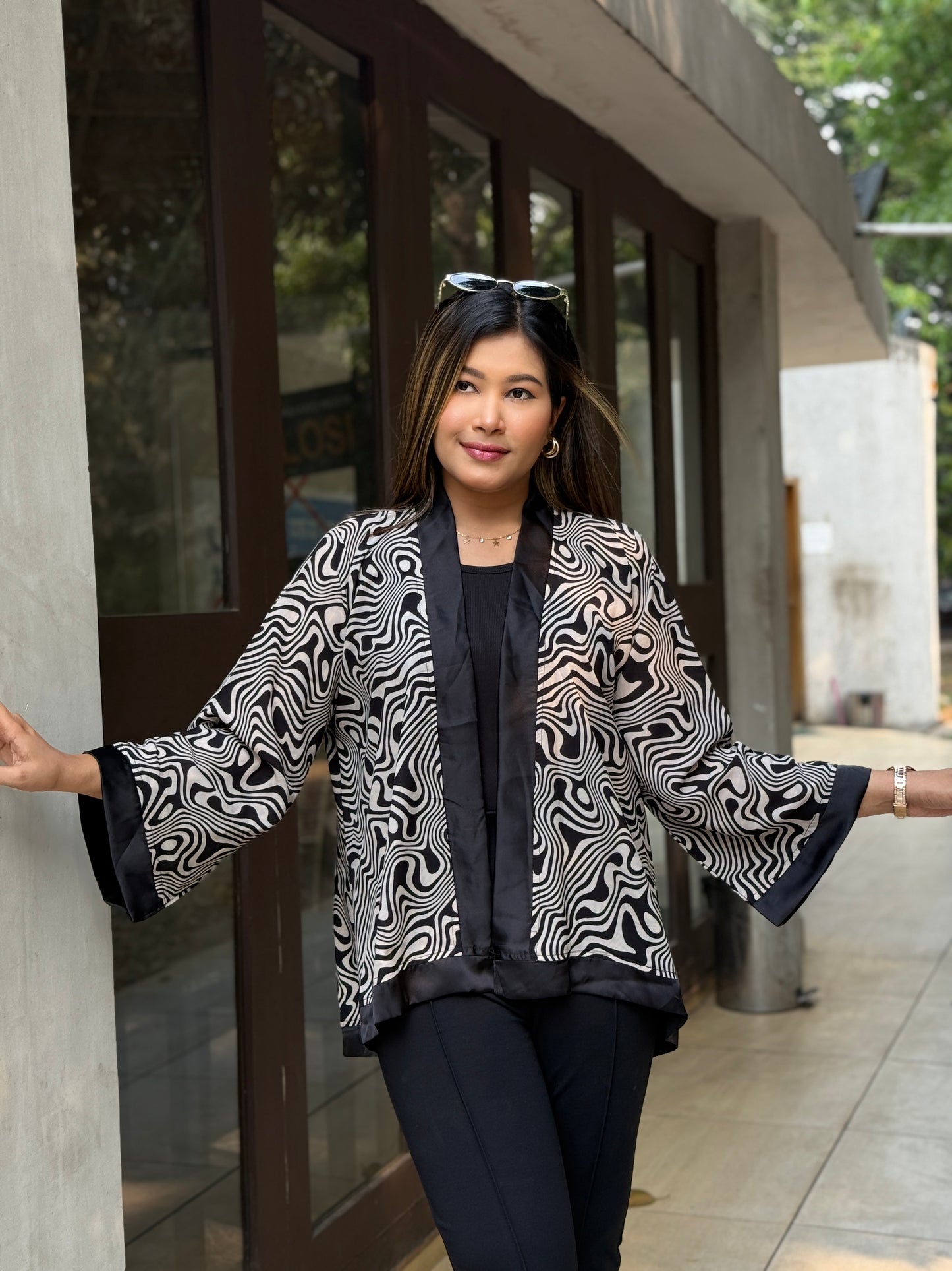 Short Kimono || Summer Wrap ||  Short Shrug || Zebra