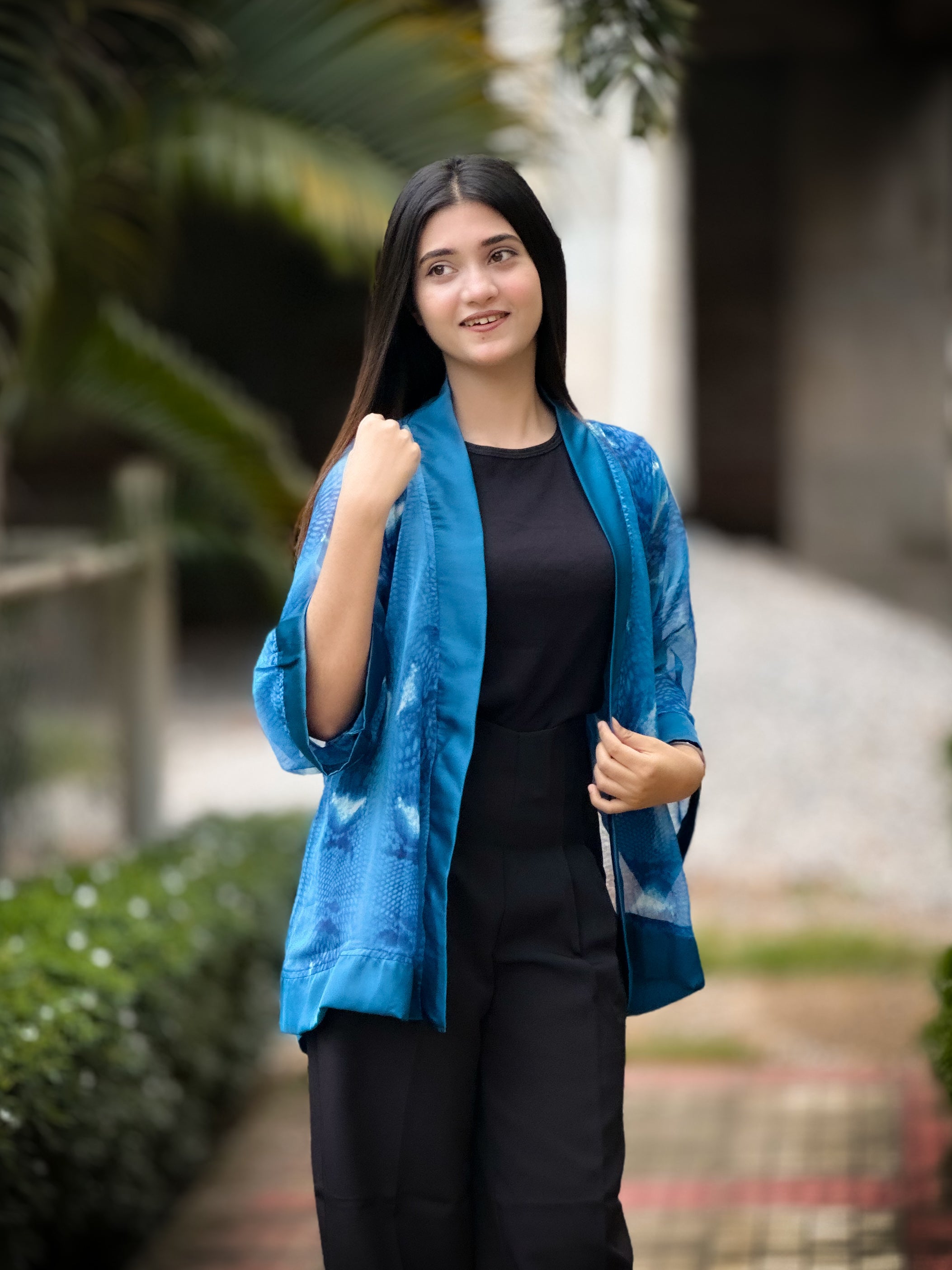 Short Kimono || Summer Wrap ||  Short Shrug || Short koti || Blue Snake