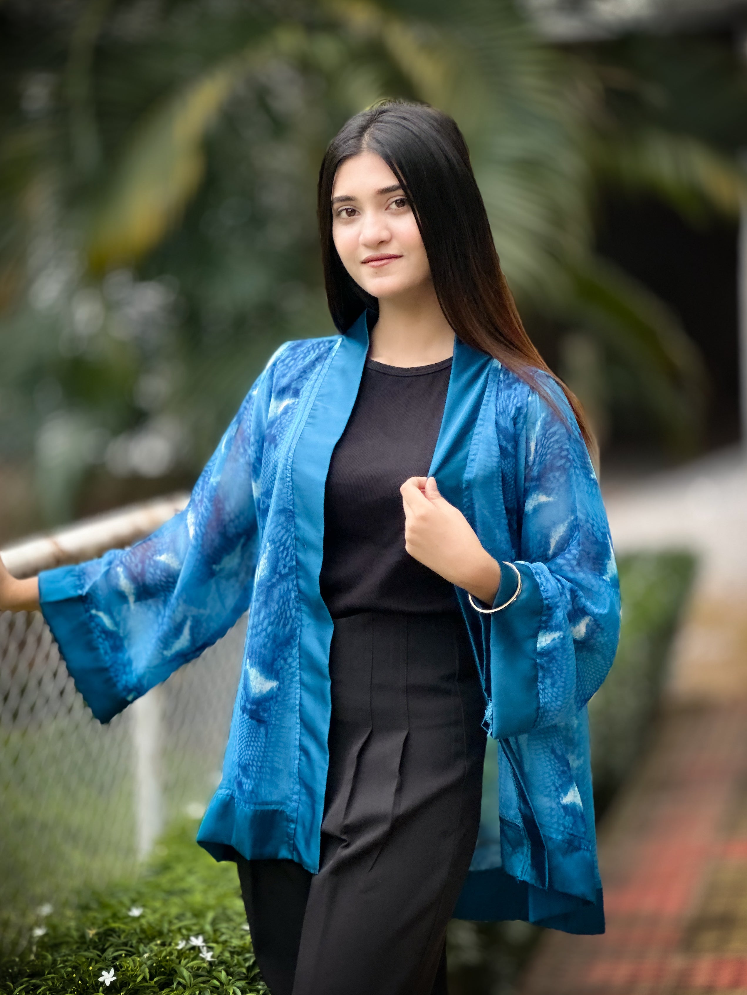 Short Kimono || Summer Wrap ||  Short Shrug || Short koti || Blue Snake