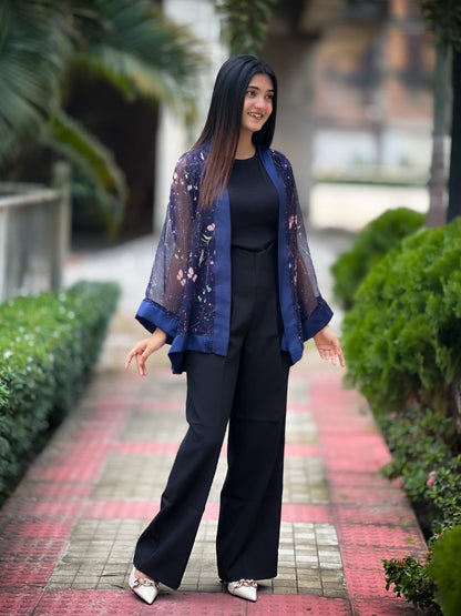 Short Kimono || Summer Wrap ||  Short Shrug || Short koti || Blue Print
