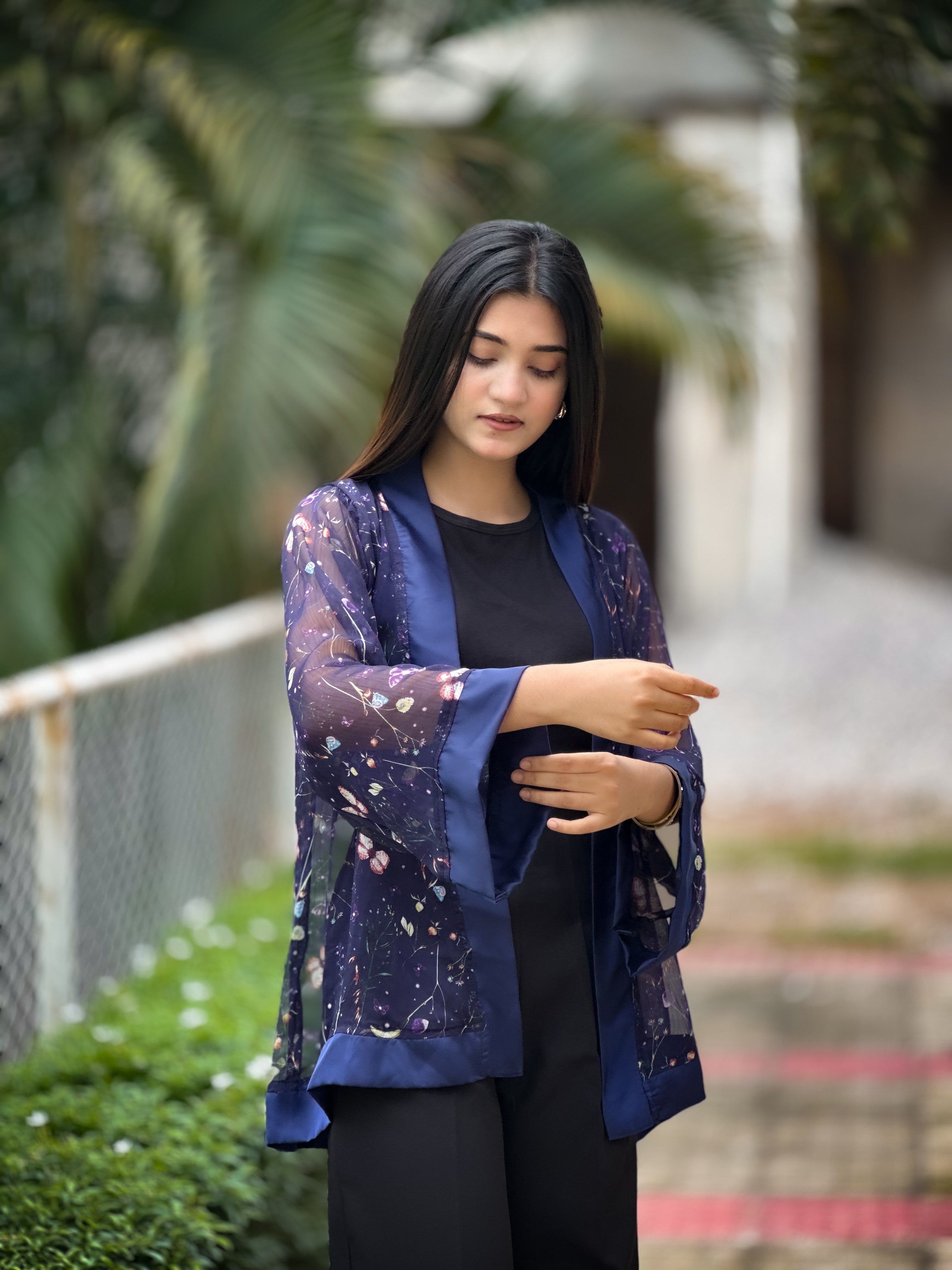 Short Kimono || Summer Wrap ||  Short Shrug || Short koti || Blue Print