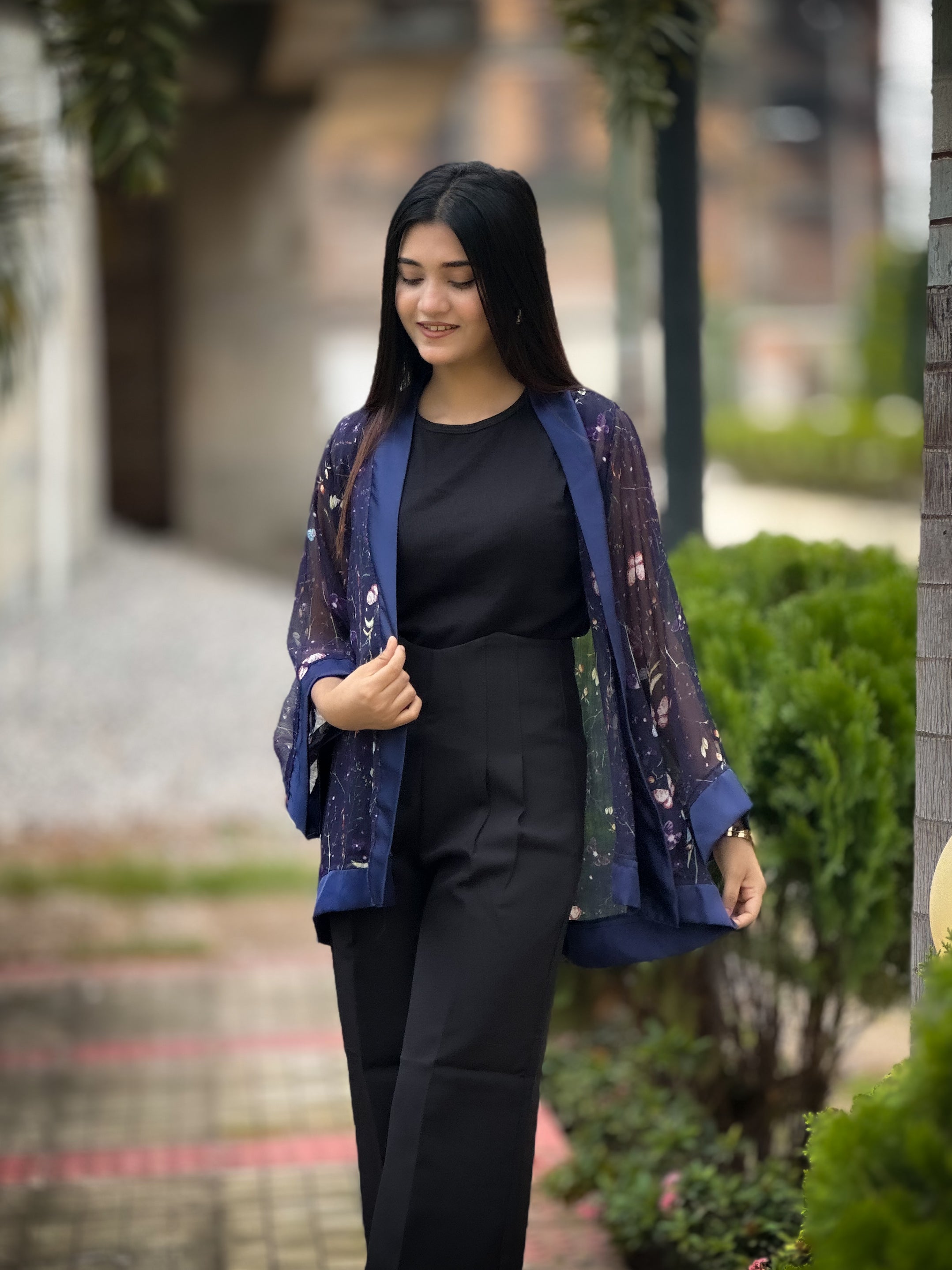 Short Kimono || Summer Wrap ||  Short Shrug || Short koti || Blue Print