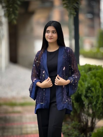 Short Kimono || Summer Wrap ||  Short Shrug || Short koti || Blue Print