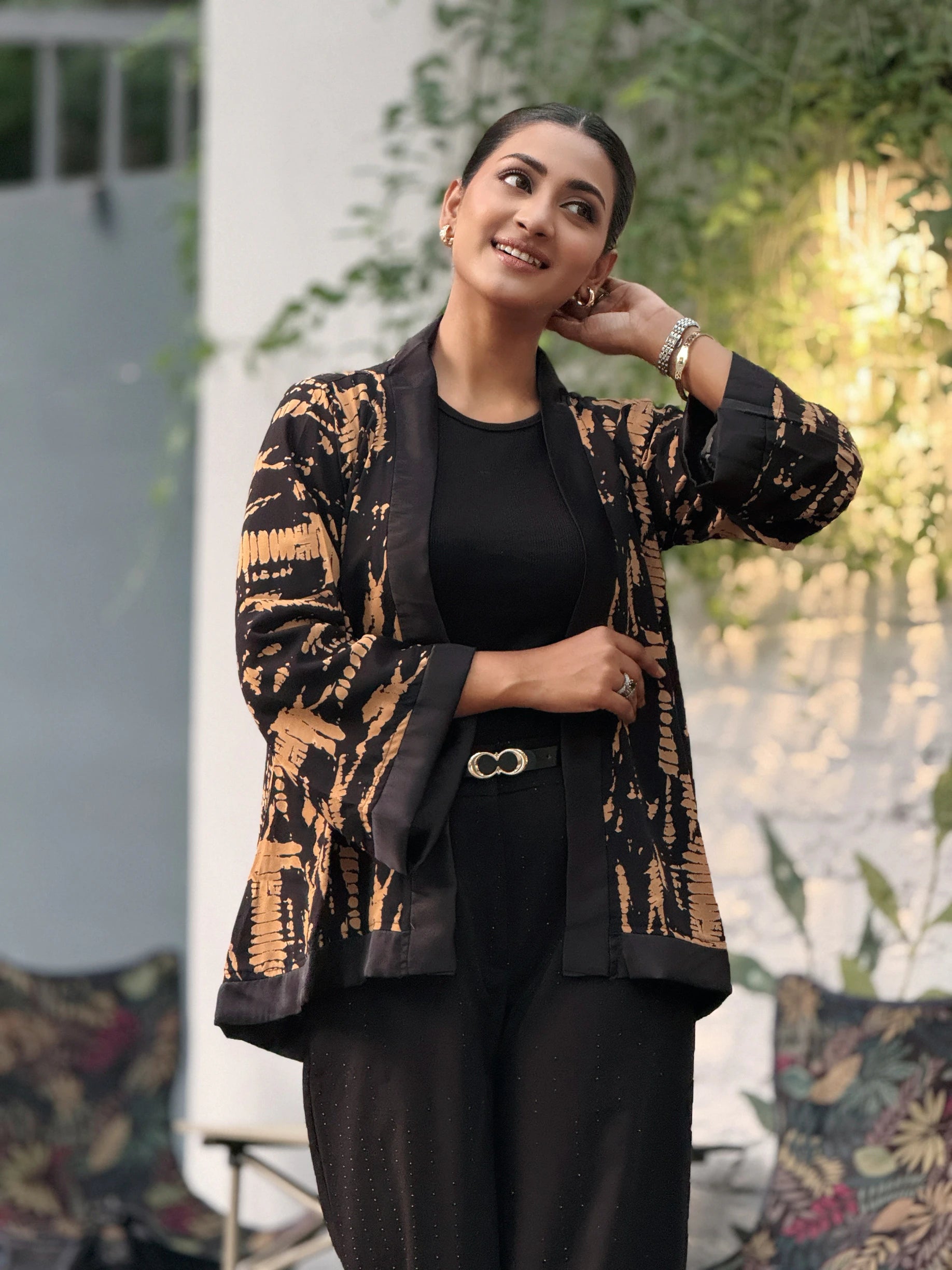 Short Kimono Gold Print Women Bangladesh – TrendyBuzz
